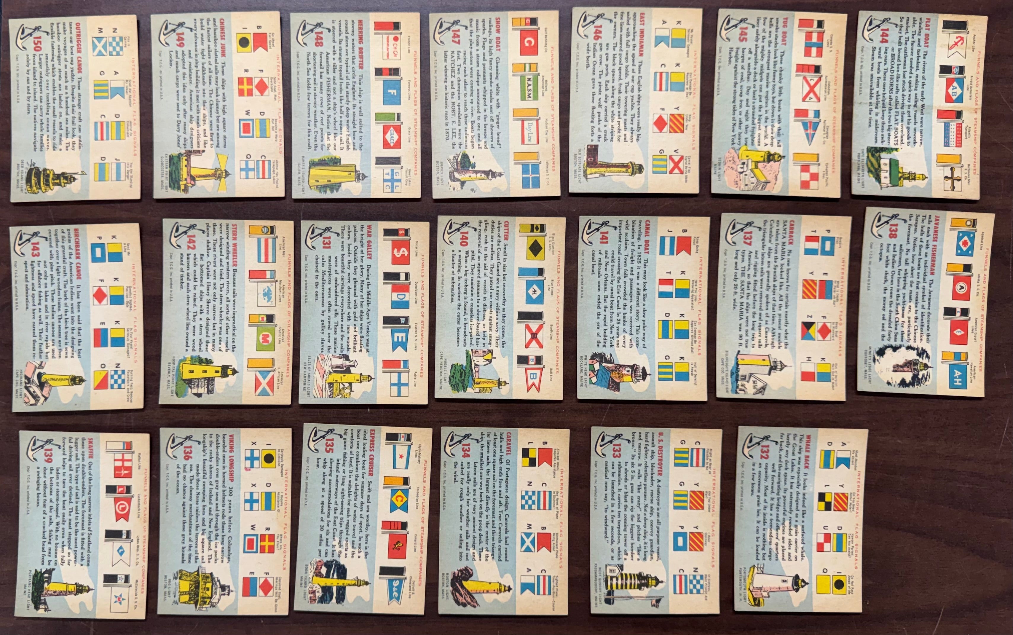 1955 Topps Rails and Sails Partial Set (82/200) EX-MT