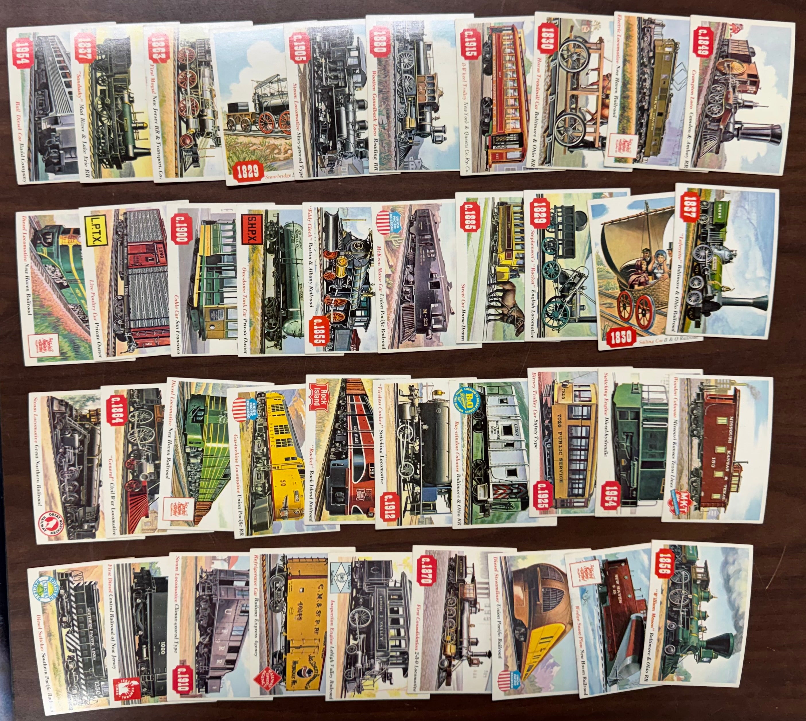 1955 Topps Rails and Sails Partial Set (82/200) EX-MT
