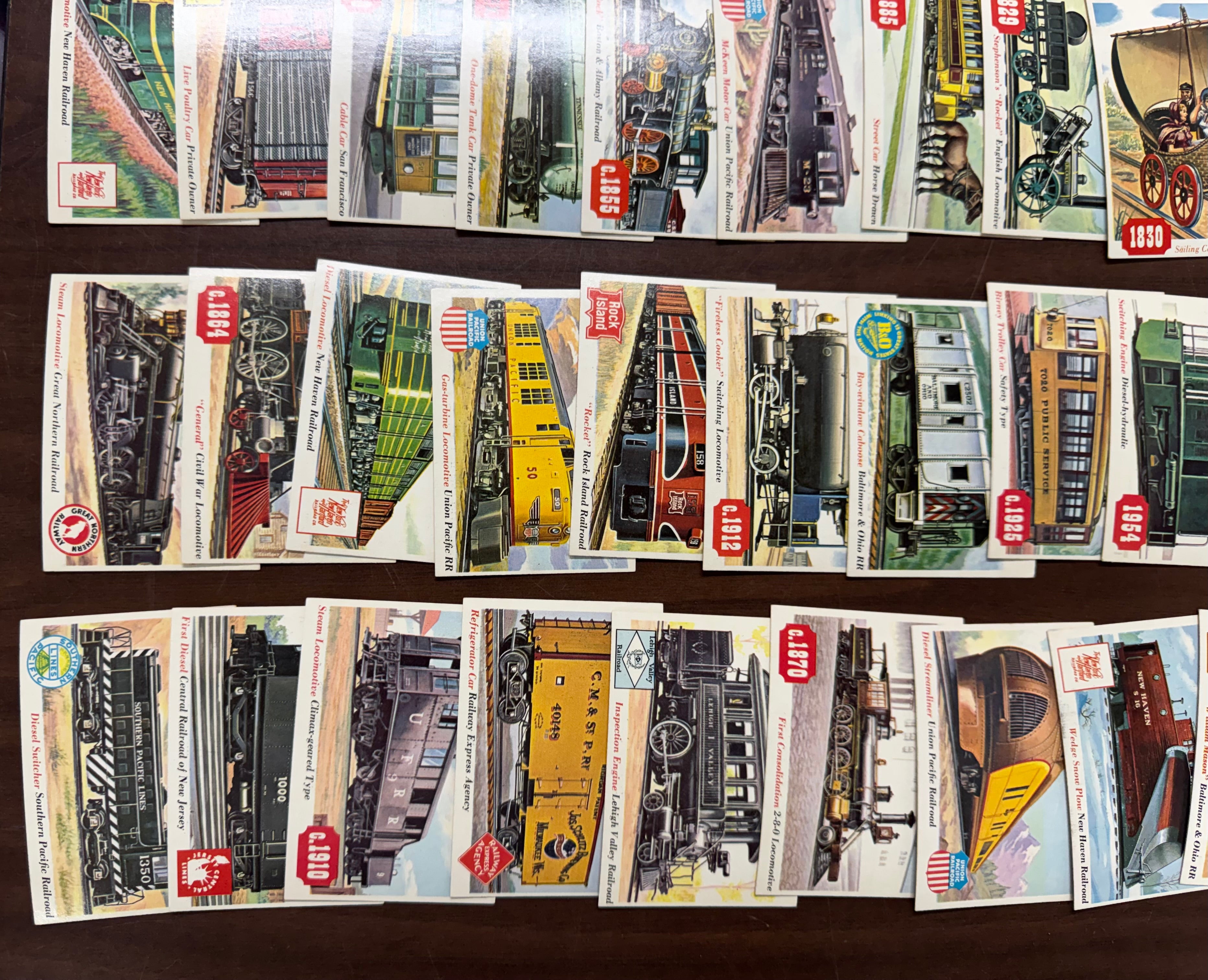 1955 Topps Rails and Sails Partial Set (82/200) EX-MT