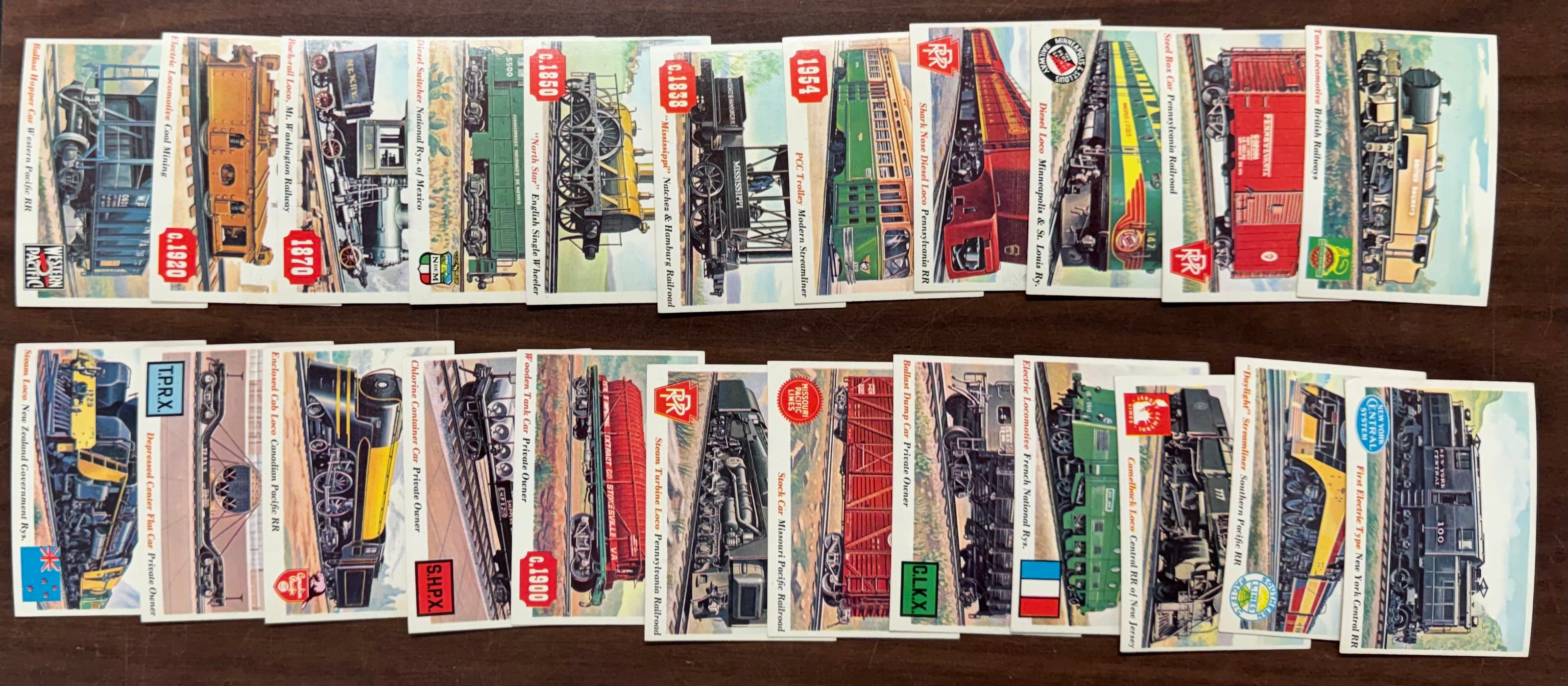 1955 Topps Rails and Sails Partial Set (82/200) EX-MT