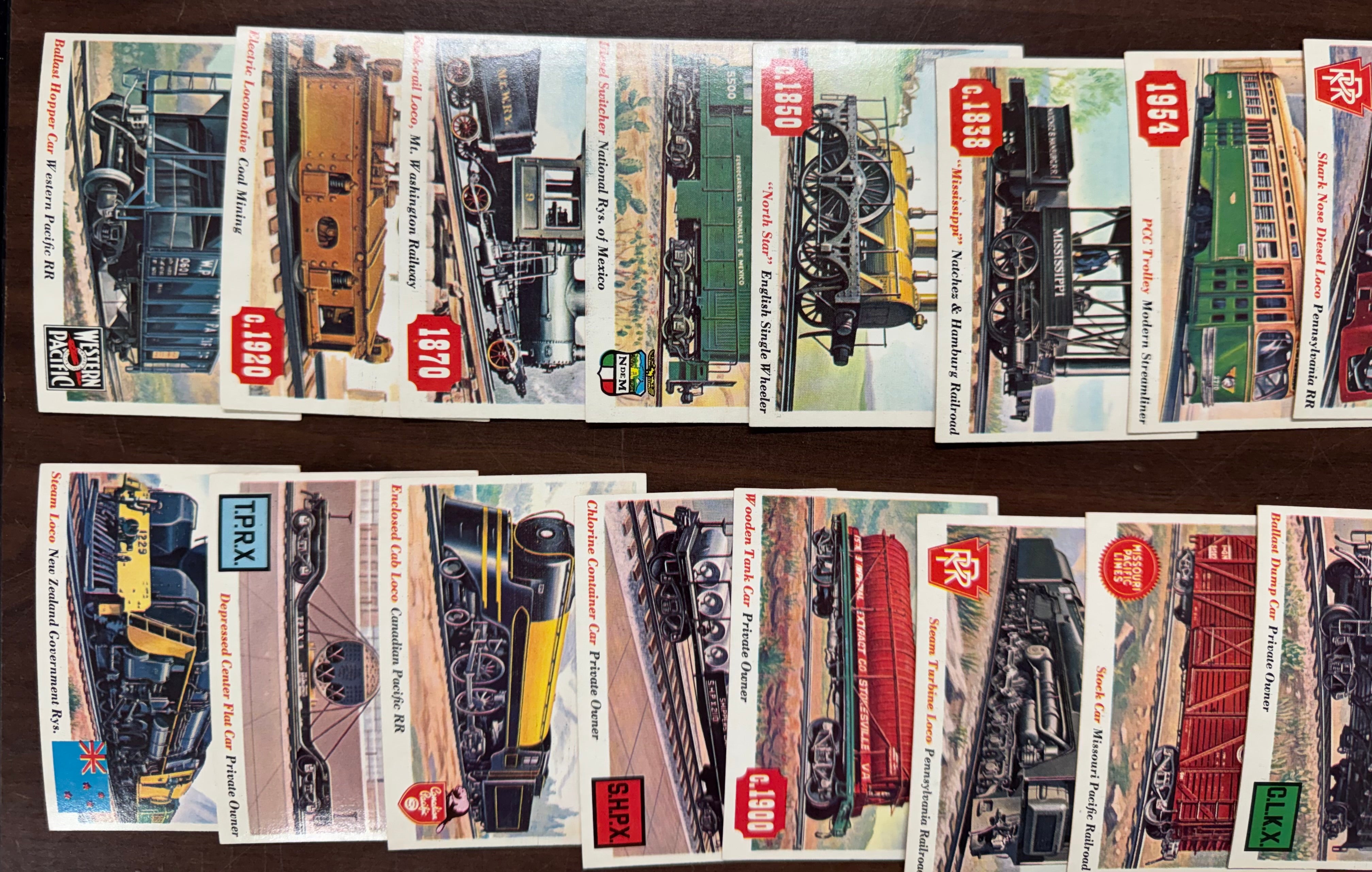 1955 Topps Rails and Sails Partial Set (82/200) EX-MT