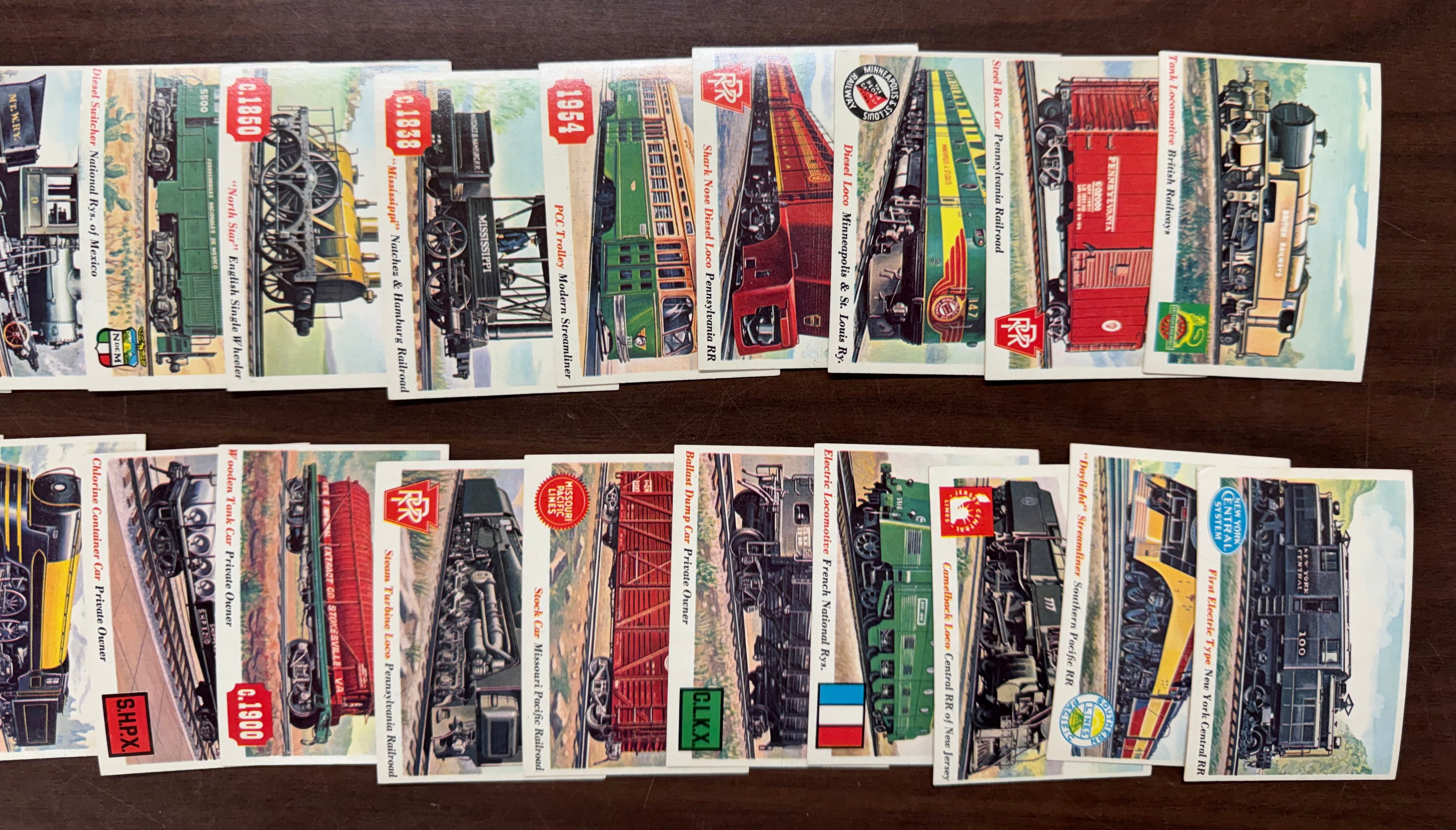 1955 Topps Rails and Sails Partial Set (82/200) EX-MT