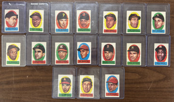 1963 Topps Baseball Peel Offs Card Lot (17) EX-MT