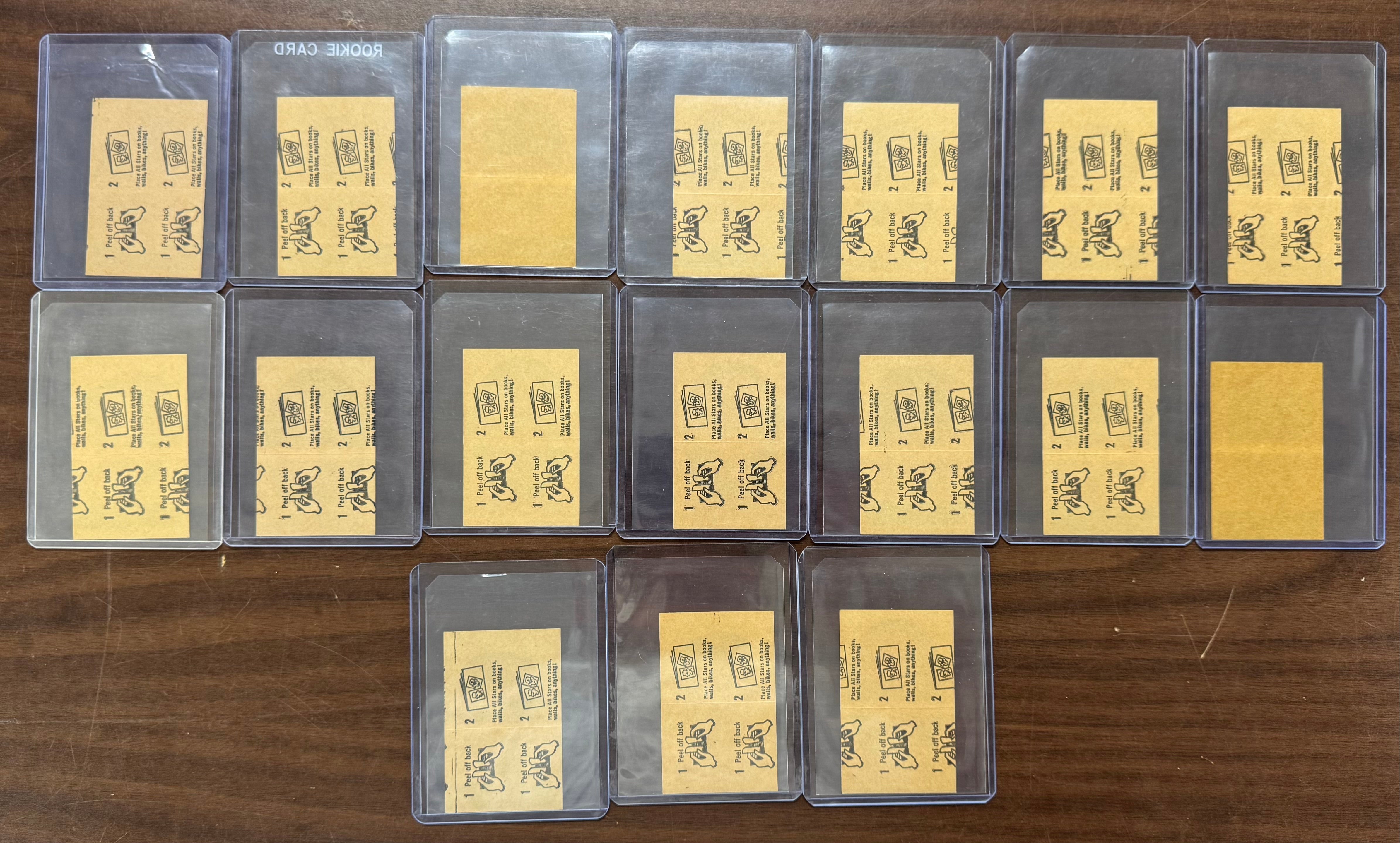 1963 Topps Baseball Peel Offs Card Lot (17) EX-MT