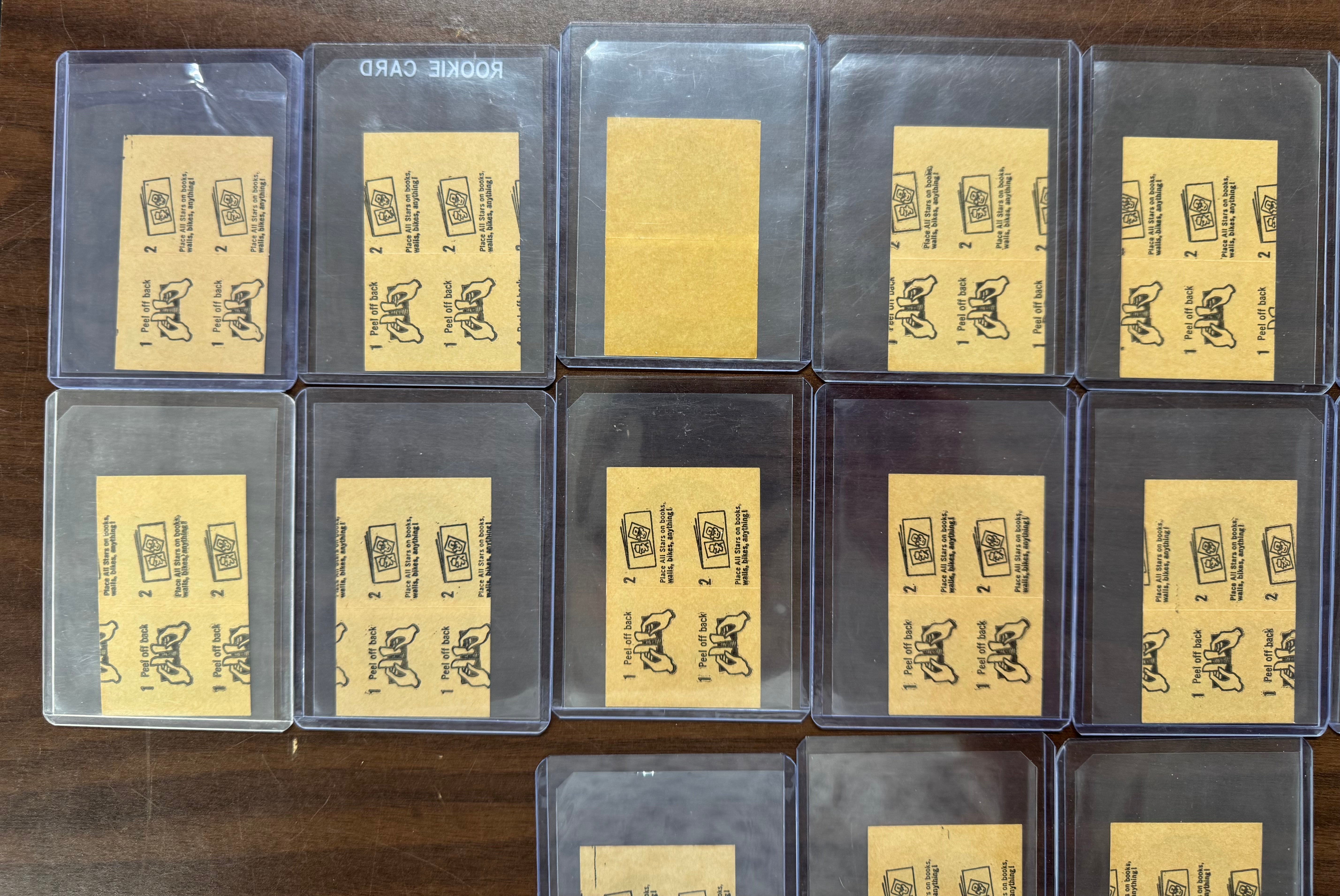 1963 Topps Baseball Peel Offs Card Lot (17) EX-MT