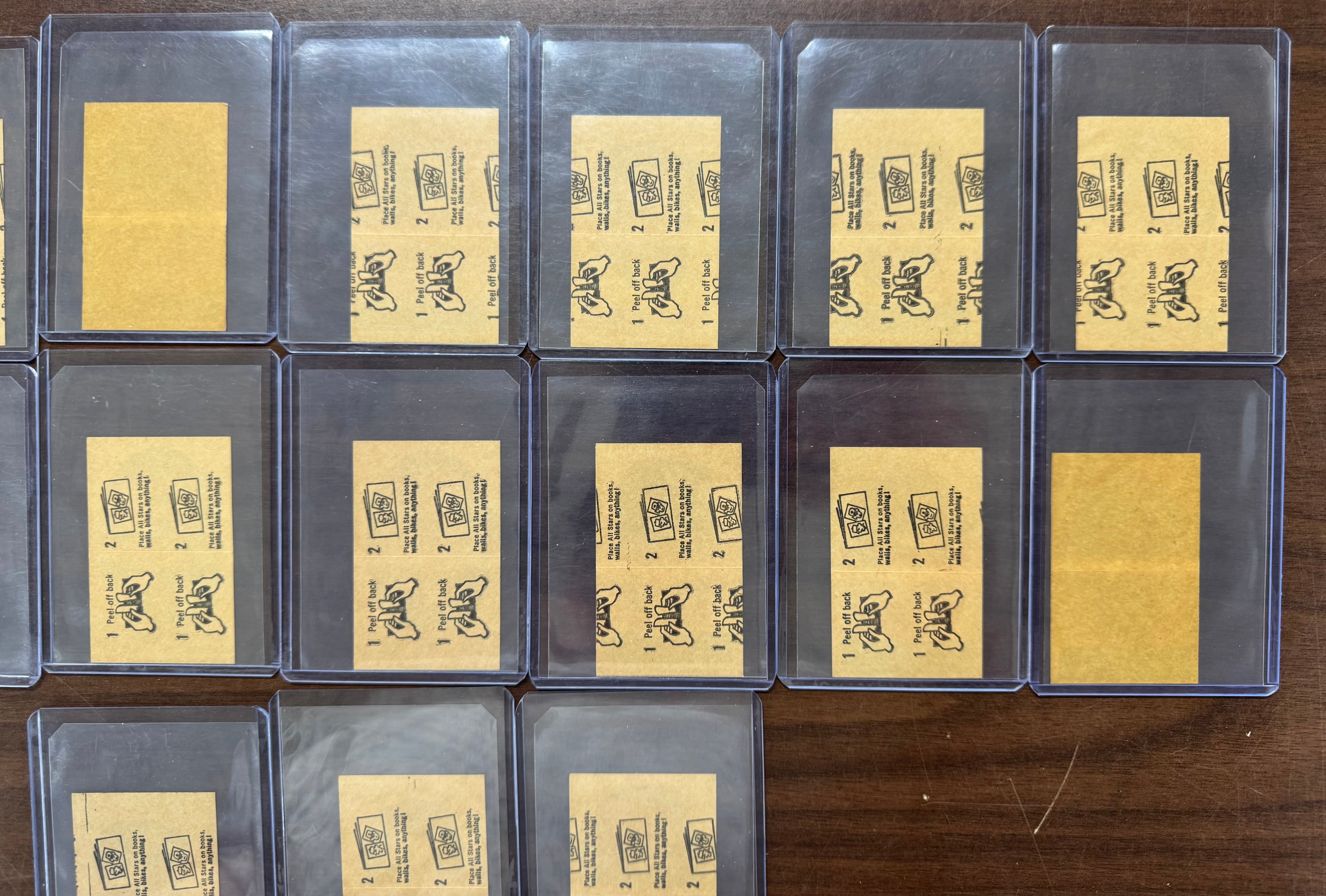 1963 Topps Baseball Peel Offs Card Lot (17) EX-MT