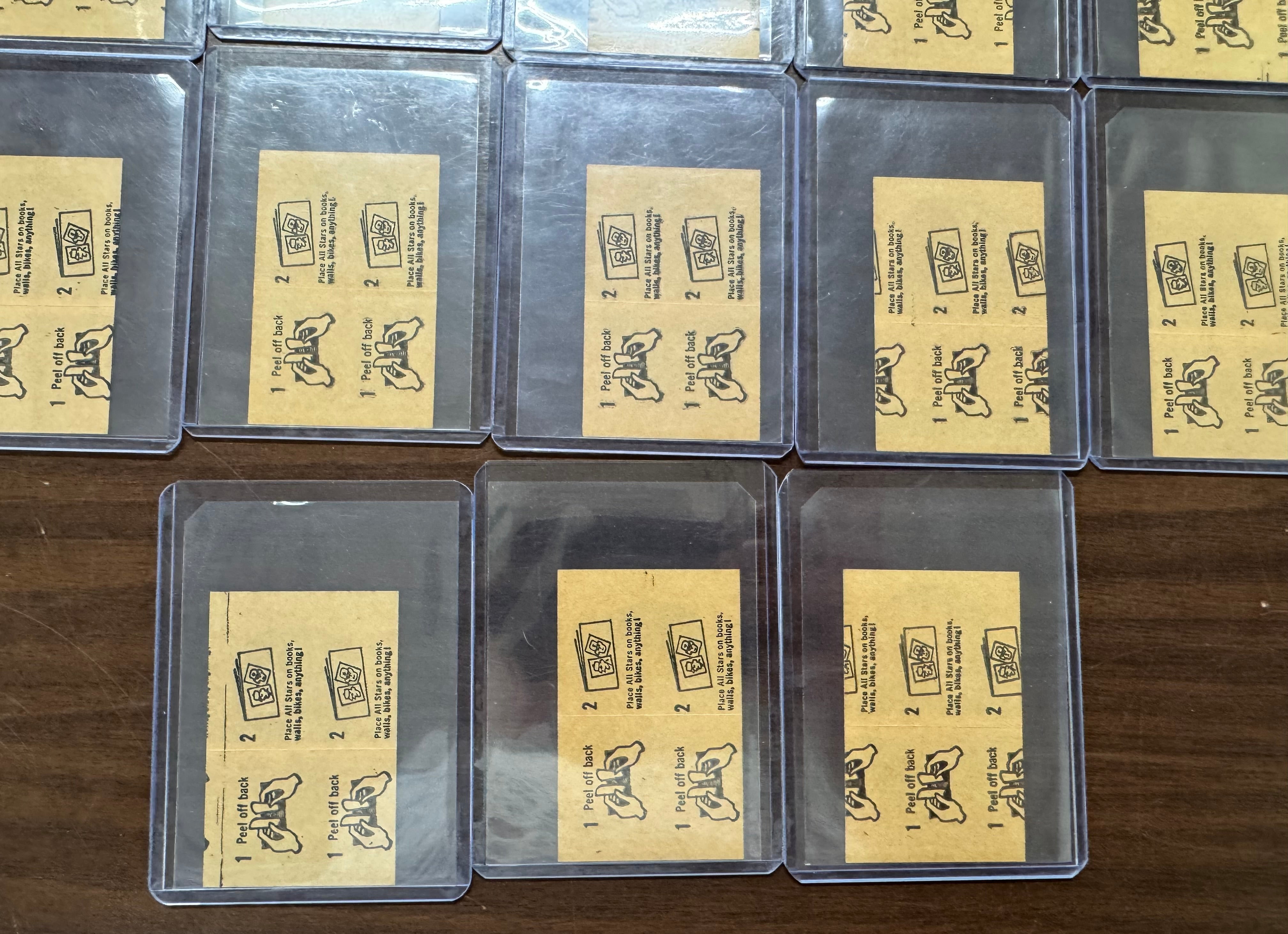 1963 Topps Baseball Peel Offs Card Lot (17) EX-MT