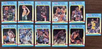 1988/89 Fleer Basketball Complete Sticker Set (11/11) NM