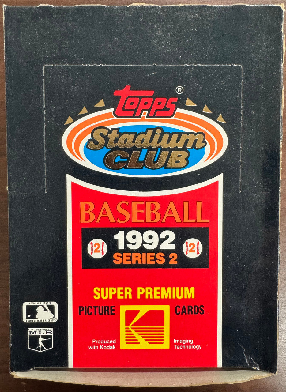 1992 Topps Stadium Club Baseball Series 2 Wax Box 36 Factory Sealed Packs