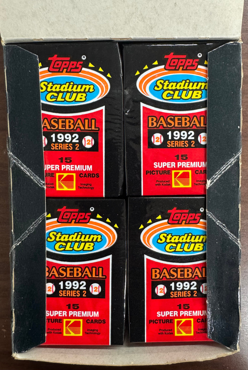 1992 Topps Stadium Club Baseball Series 2 Wax Box 36 Factory Sealed Packs