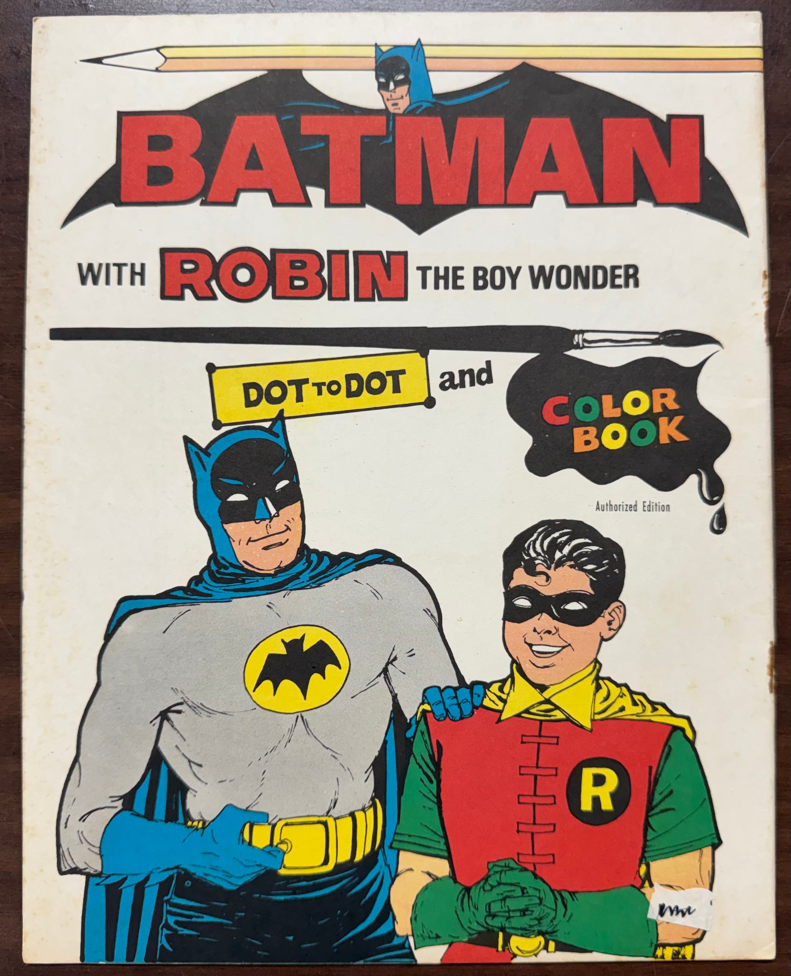 1967 NPP Batman with Robin Dot to Dot and Color Book Rare Not Written in Fair