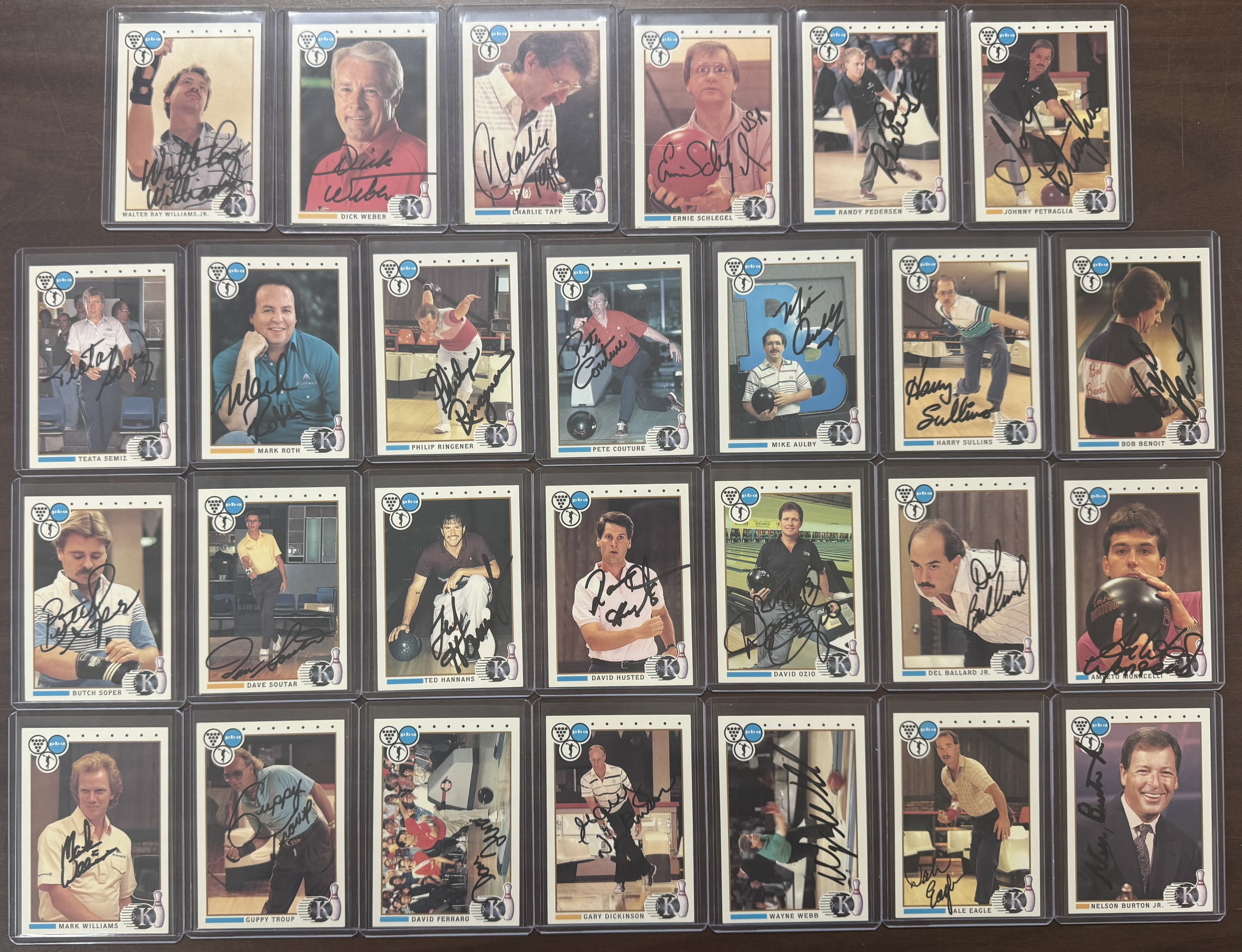 1990 PBA Kingpins Complete Card Set (100/100) W/ Autographs, Williams, Weber