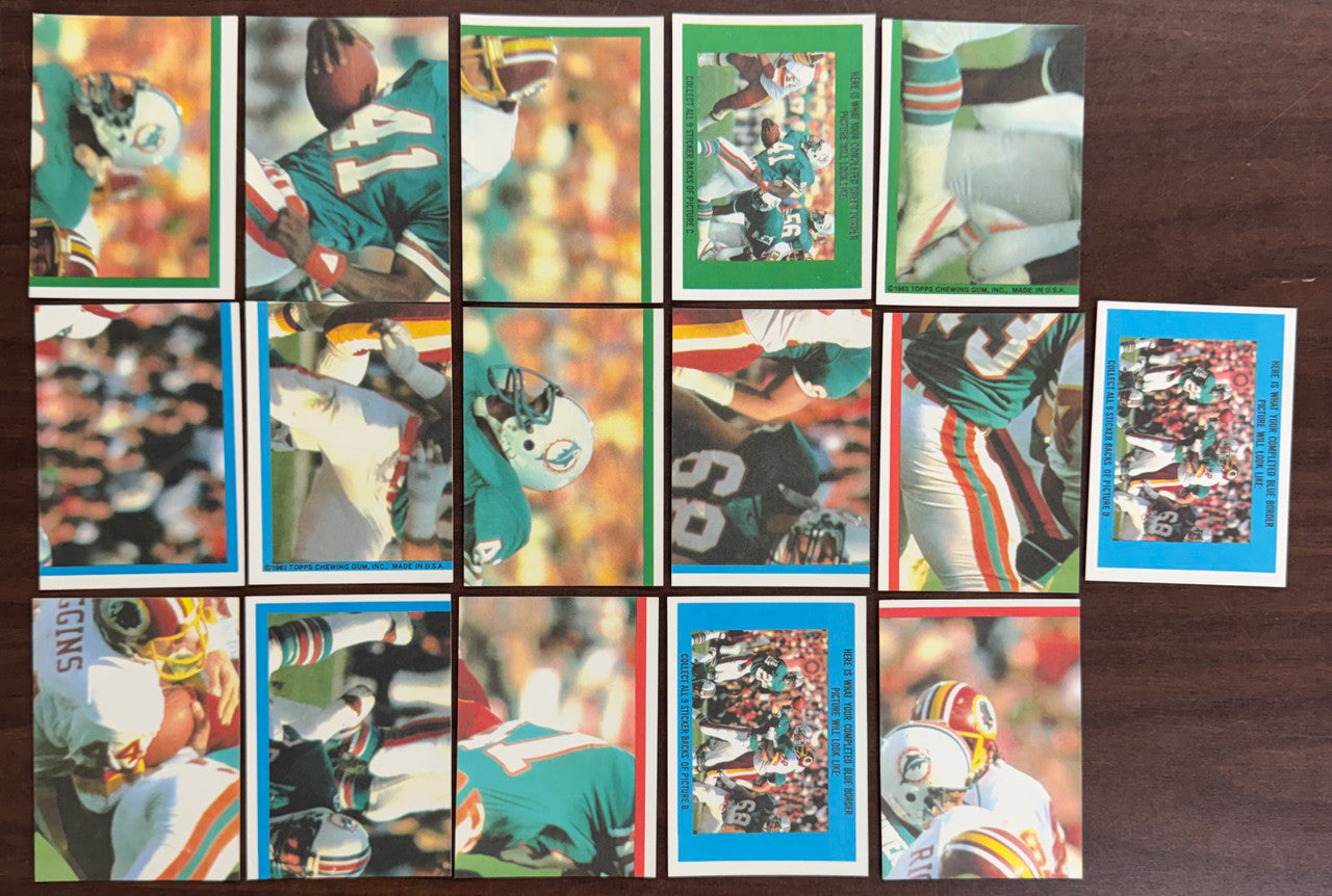 1983 Topps Football Stickers Complete Set (33) NM/MT Montana Payton