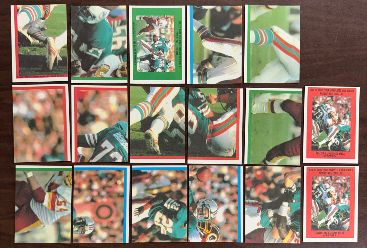 1983 Topps Football Stickers Complete Set (33) NM/MT Montana Payton