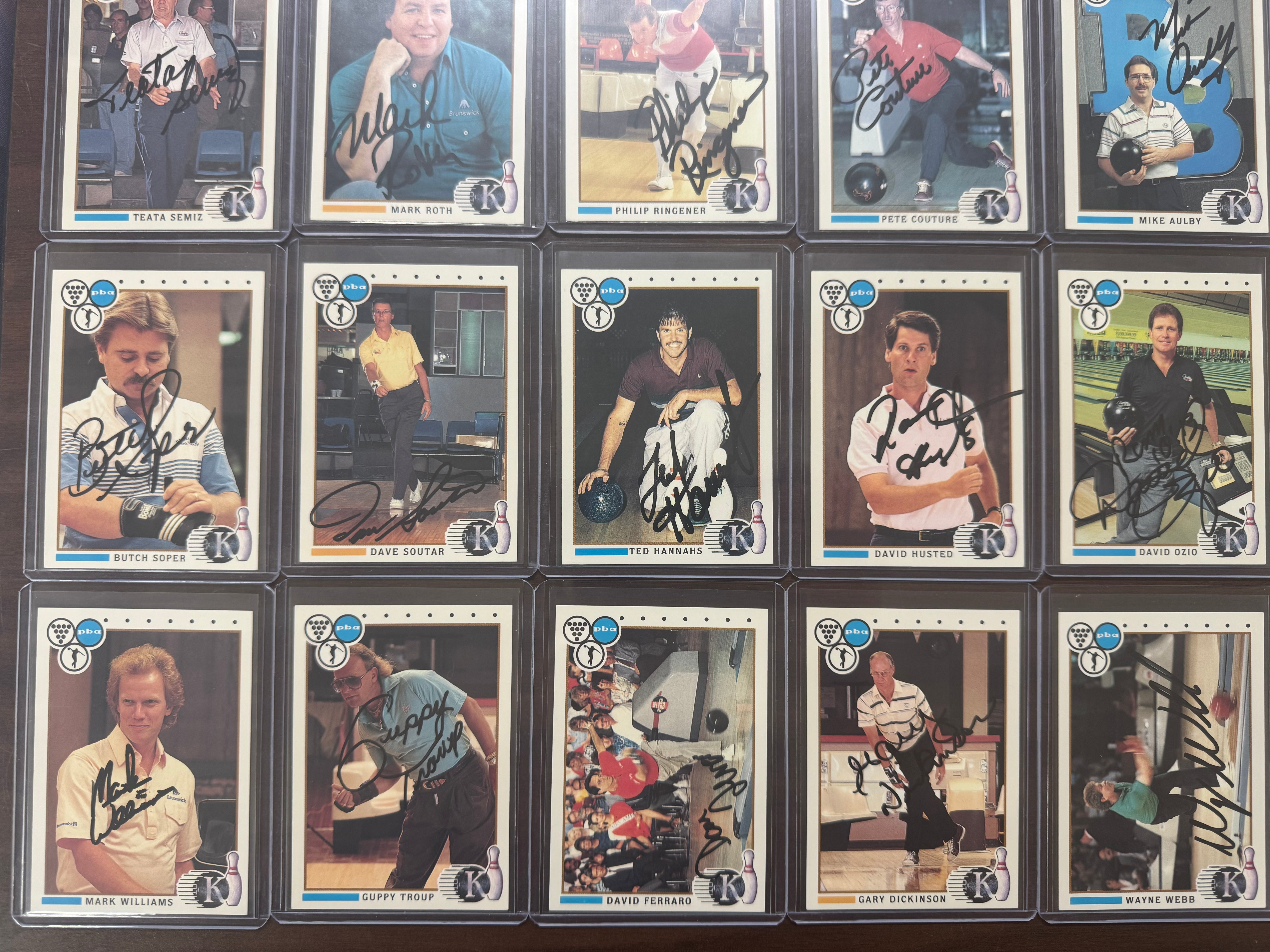 1990 PBA Kingpins Complete Card Set (100/100) W/ Autographs, Williams, Weber