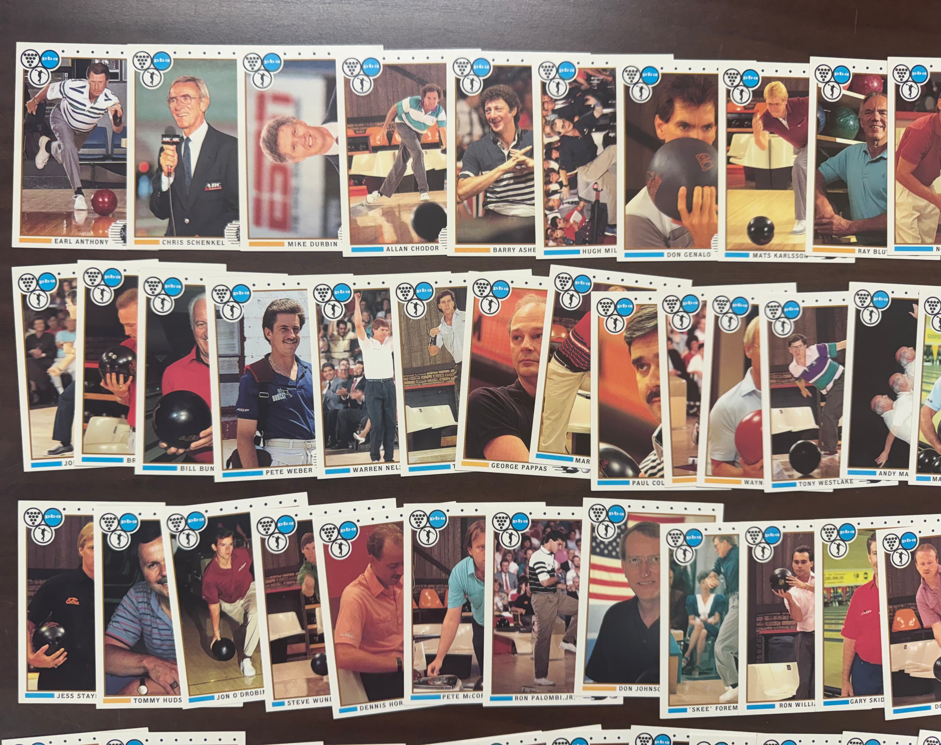 1990 PBA Kingpins Complete Card Set (100/100) W/ Autographs, Williams, Weber