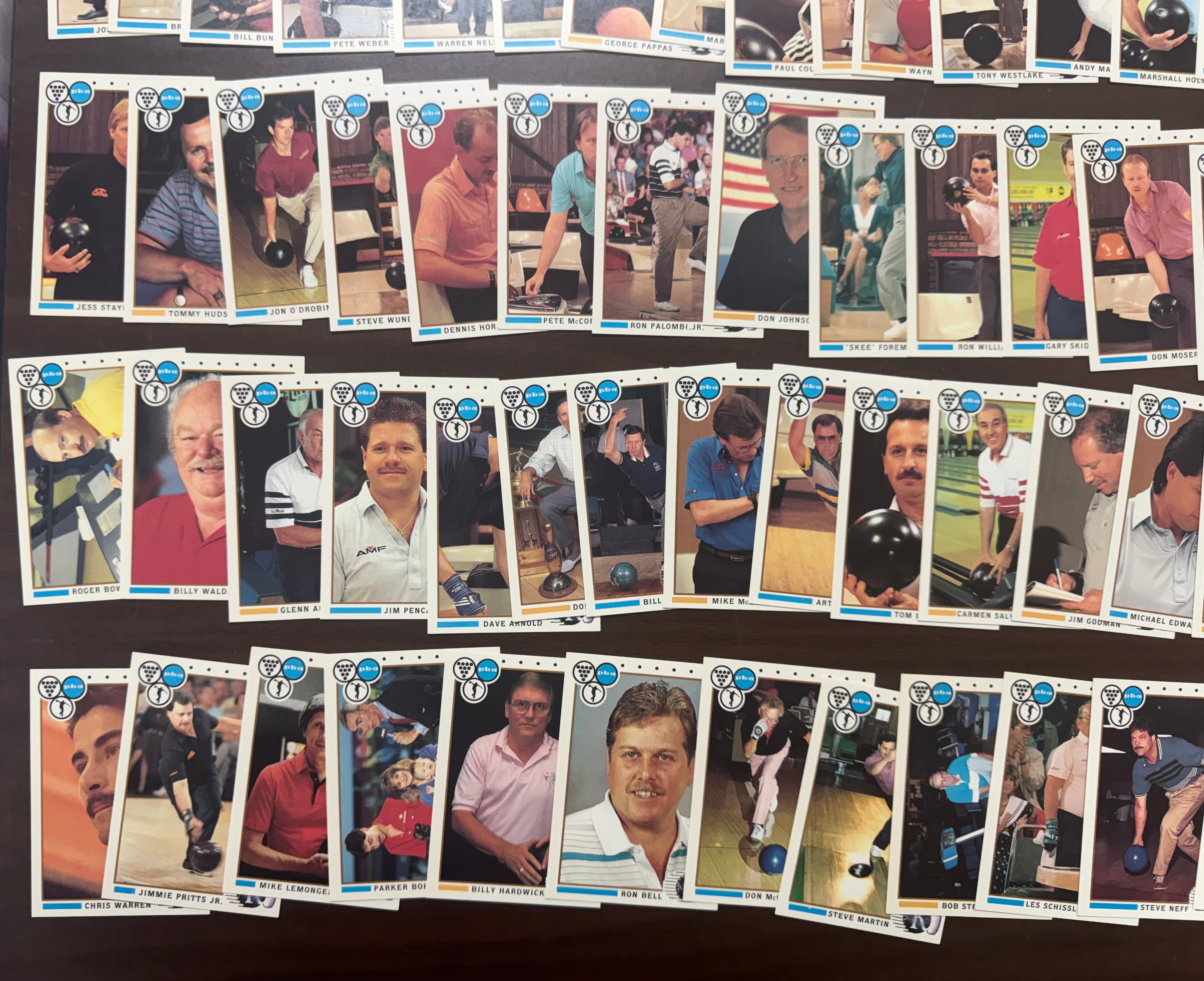 1990 PBA Kingpins Complete Card Set (100/100) W/ Autographs, Williams, Weber