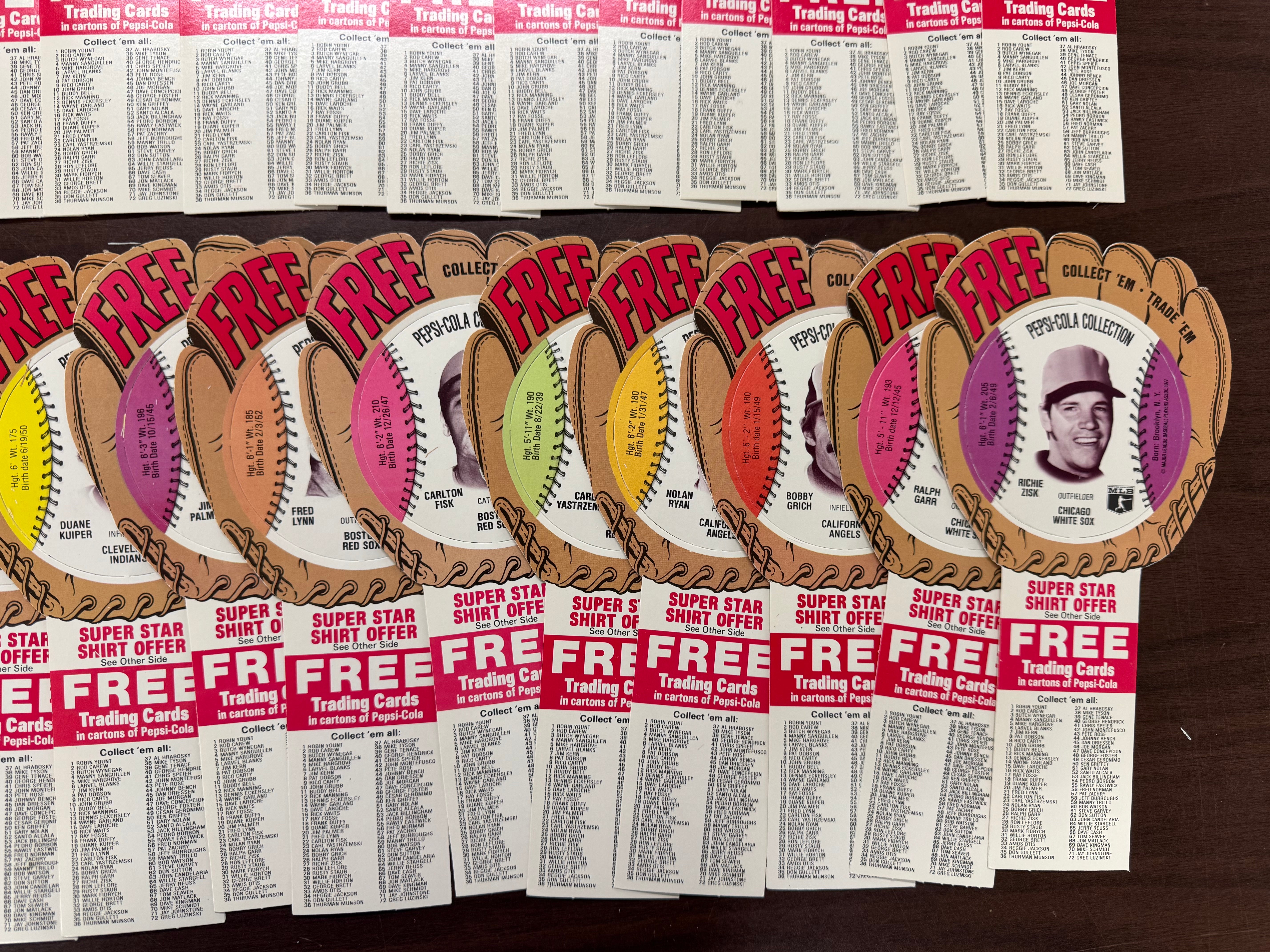 1977 Pepsi-Cola Baseball Glove Disc Complete Set (70/70) NM
