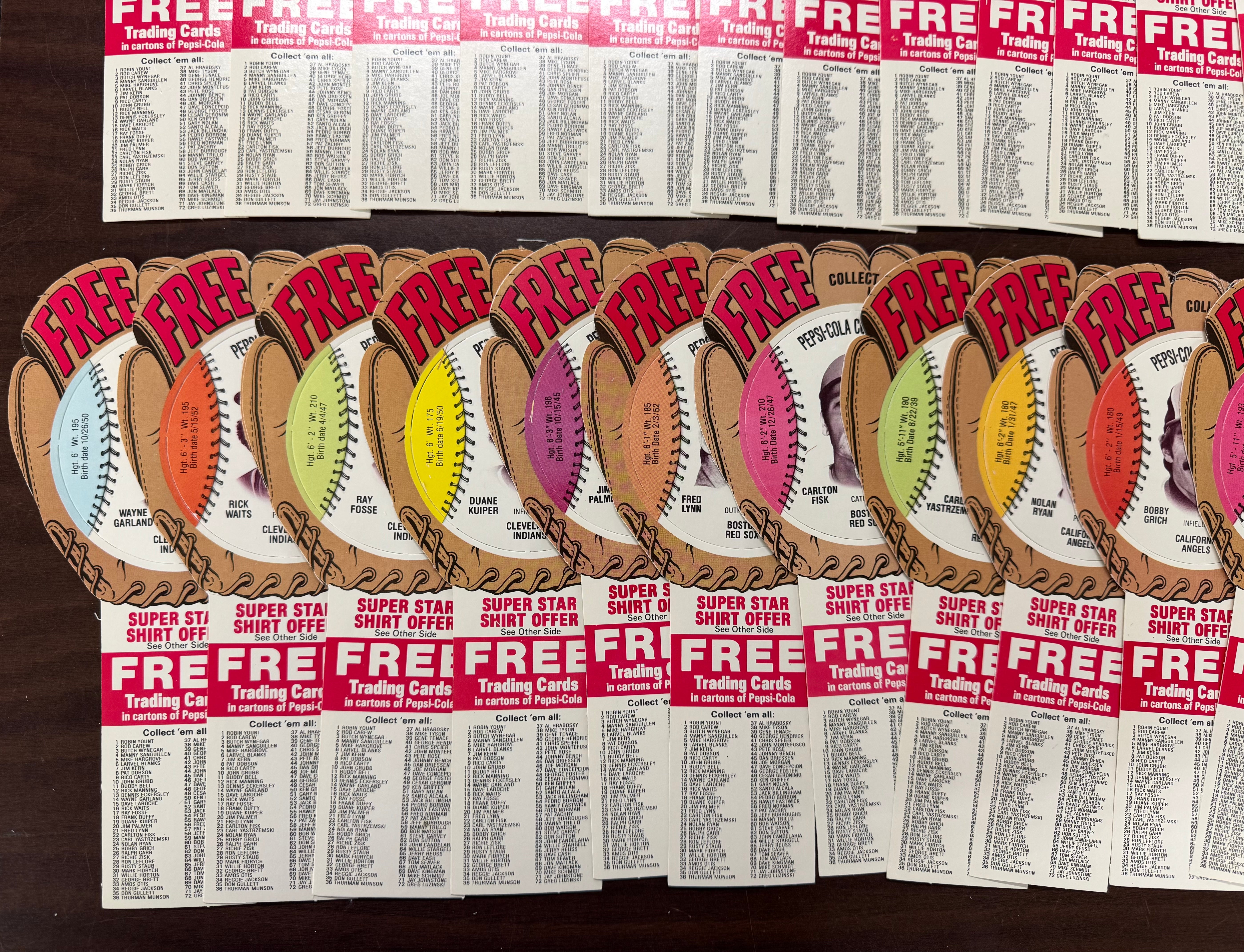 1977 Pepsi-Cola Baseball Glove Disc Complete Set (70/70) NM