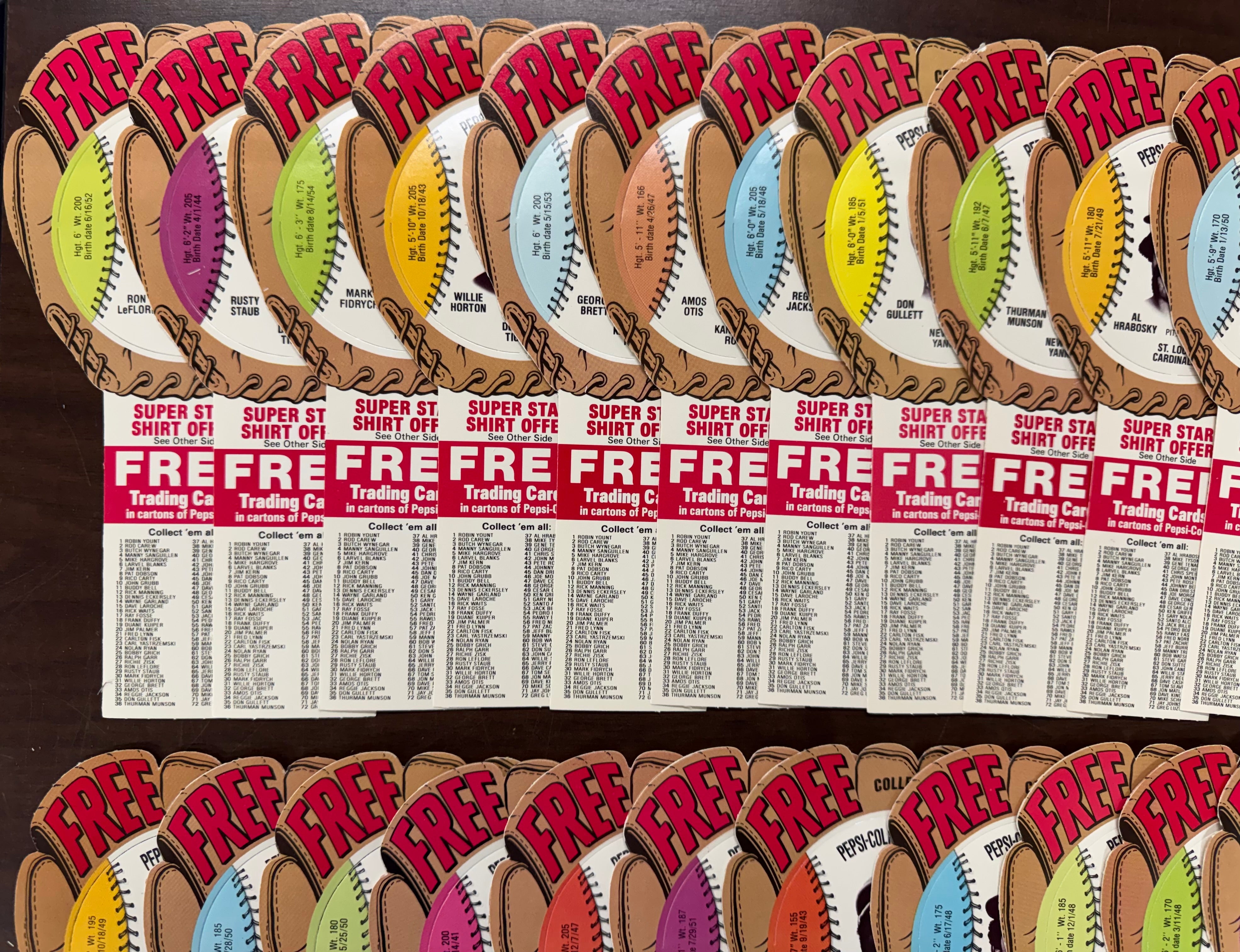 1977 Pepsi-Cola Baseball Glove Disc Complete Set (70/70) NM