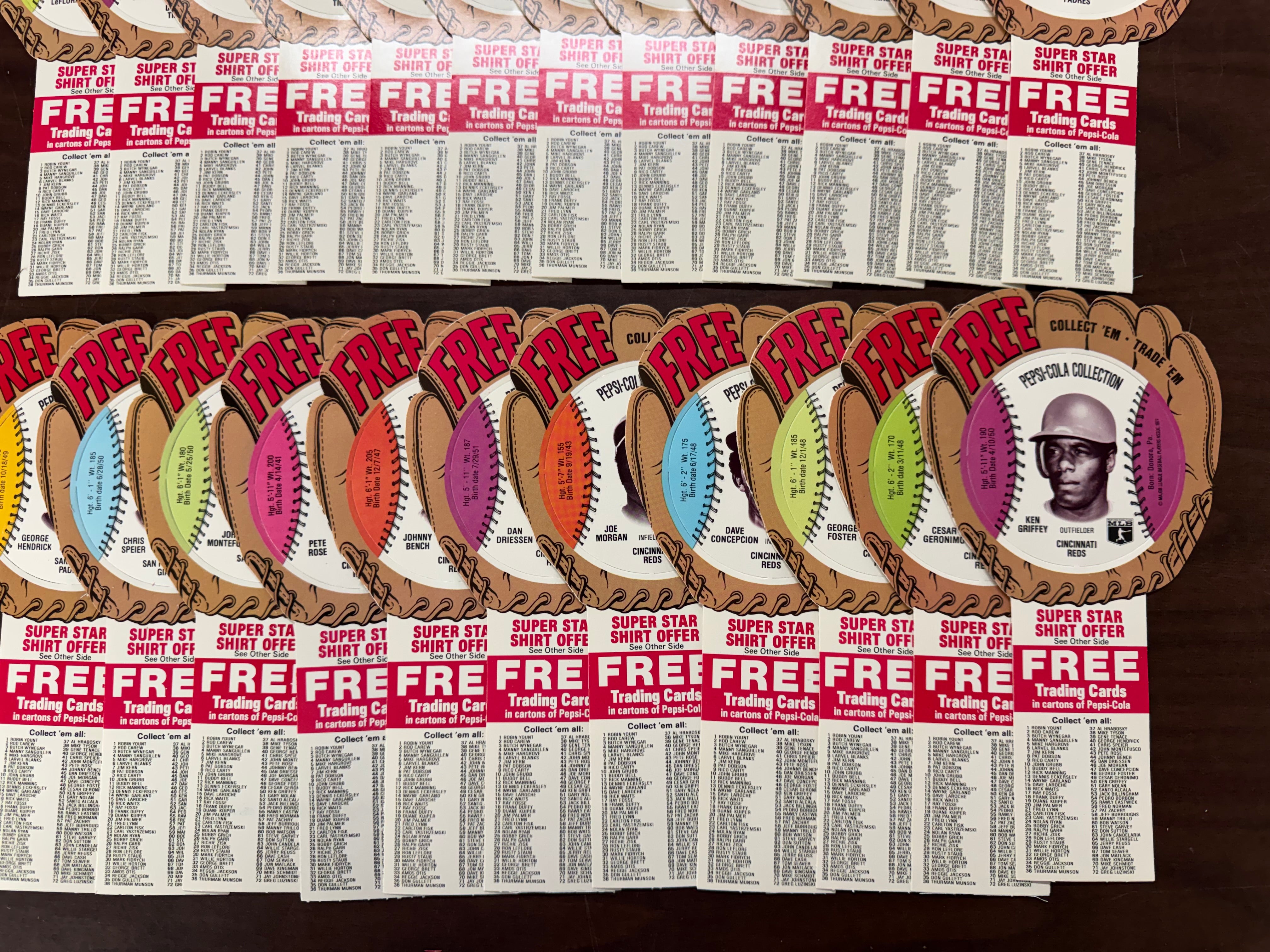 1977 Pepsi-Cola Baseball Glove Disc Complete Set (70/70) NM