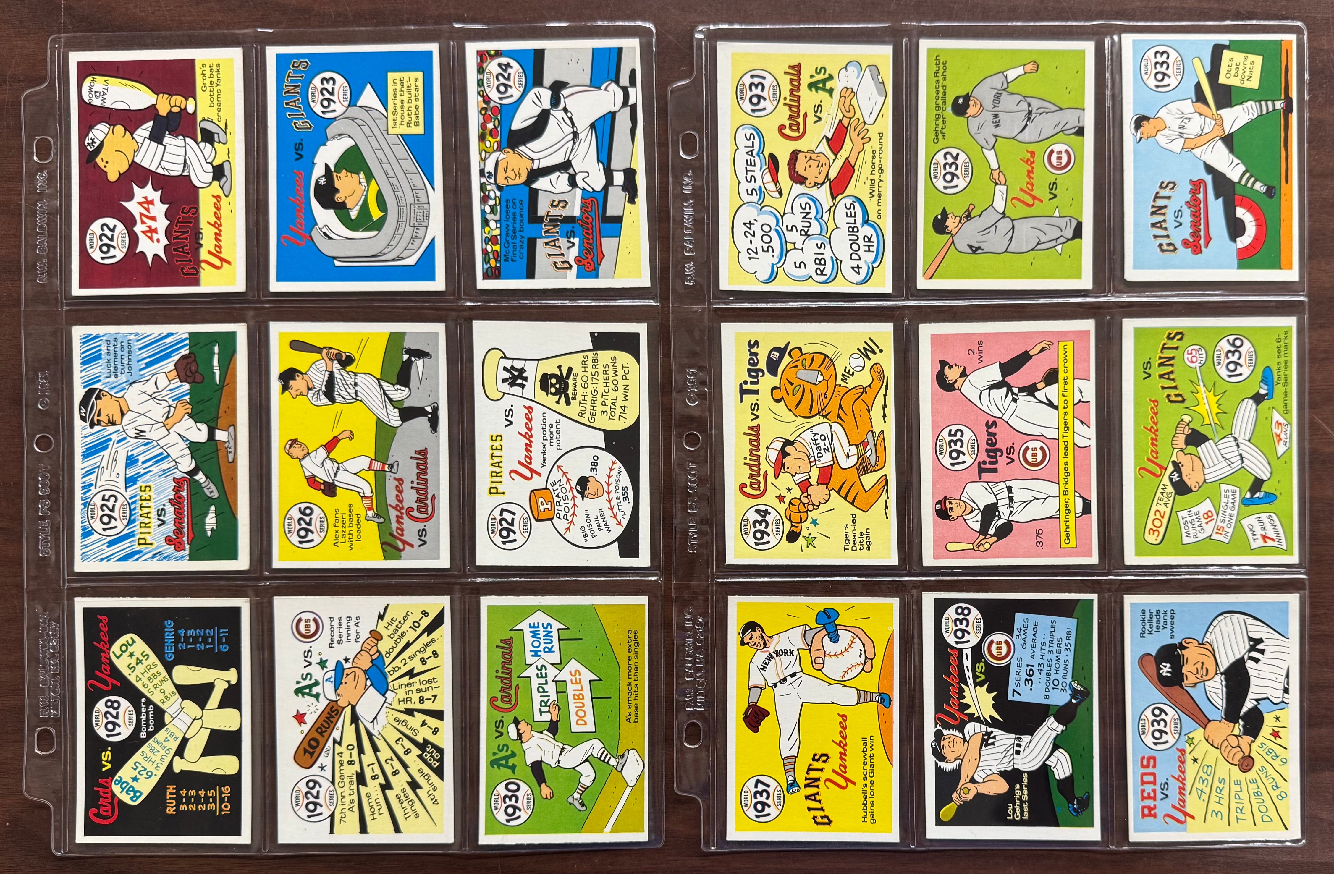 1970 Fleer Laughlin World Series Baseball Complete Set (66/66) EX-NM