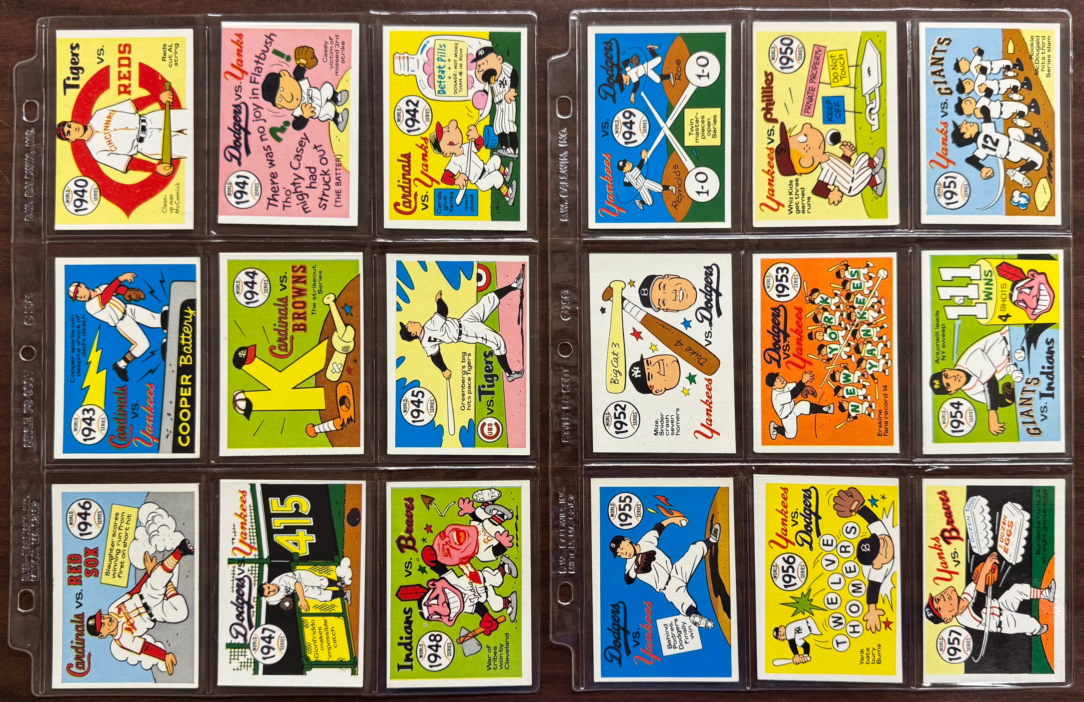 1970 Fleer Laughlin World Series Baseball Complete Set (66/66) EX-NM