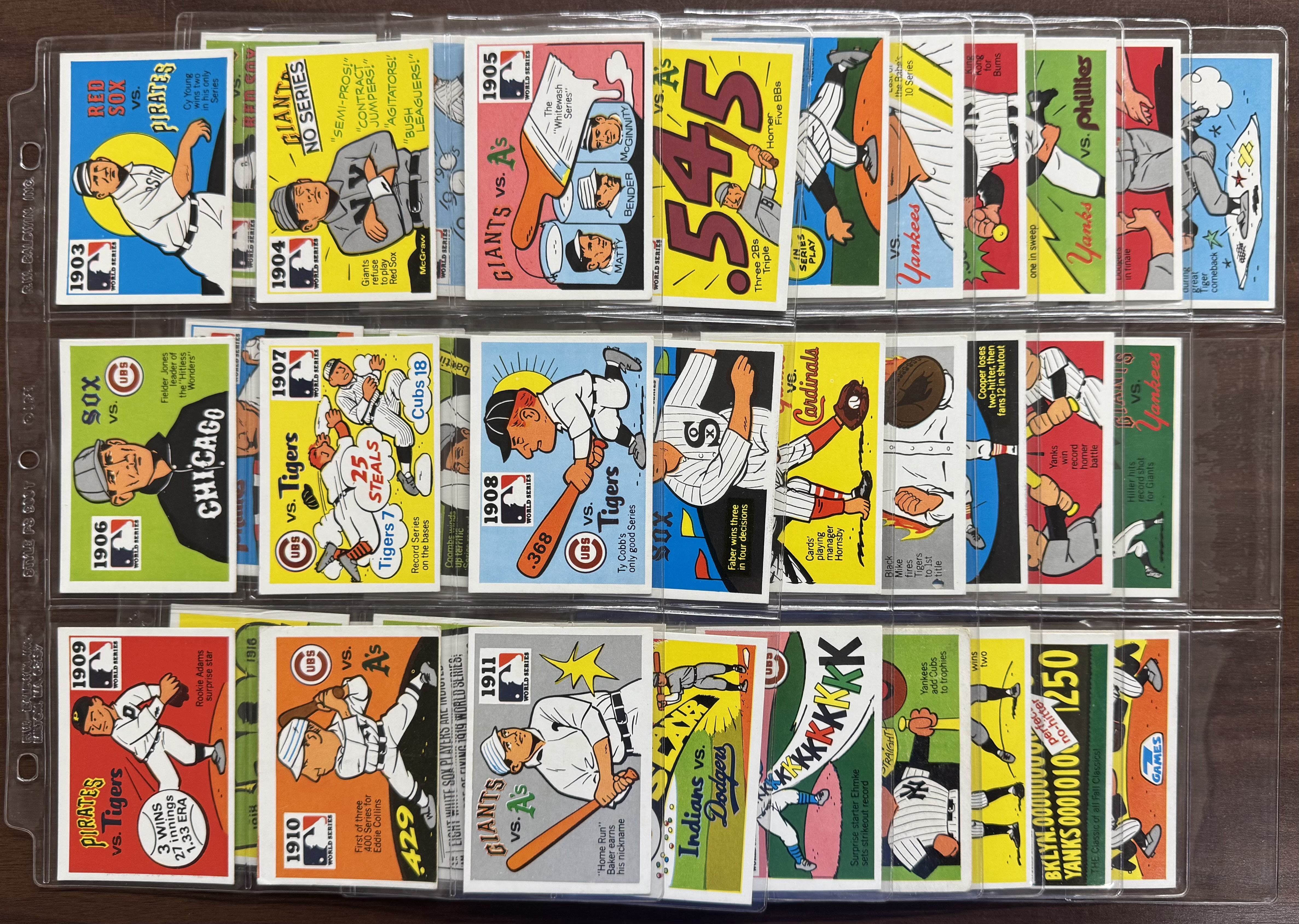 1971 Fleer Laughlin World Series Baseball Complete Set (68/68) EX-NM
