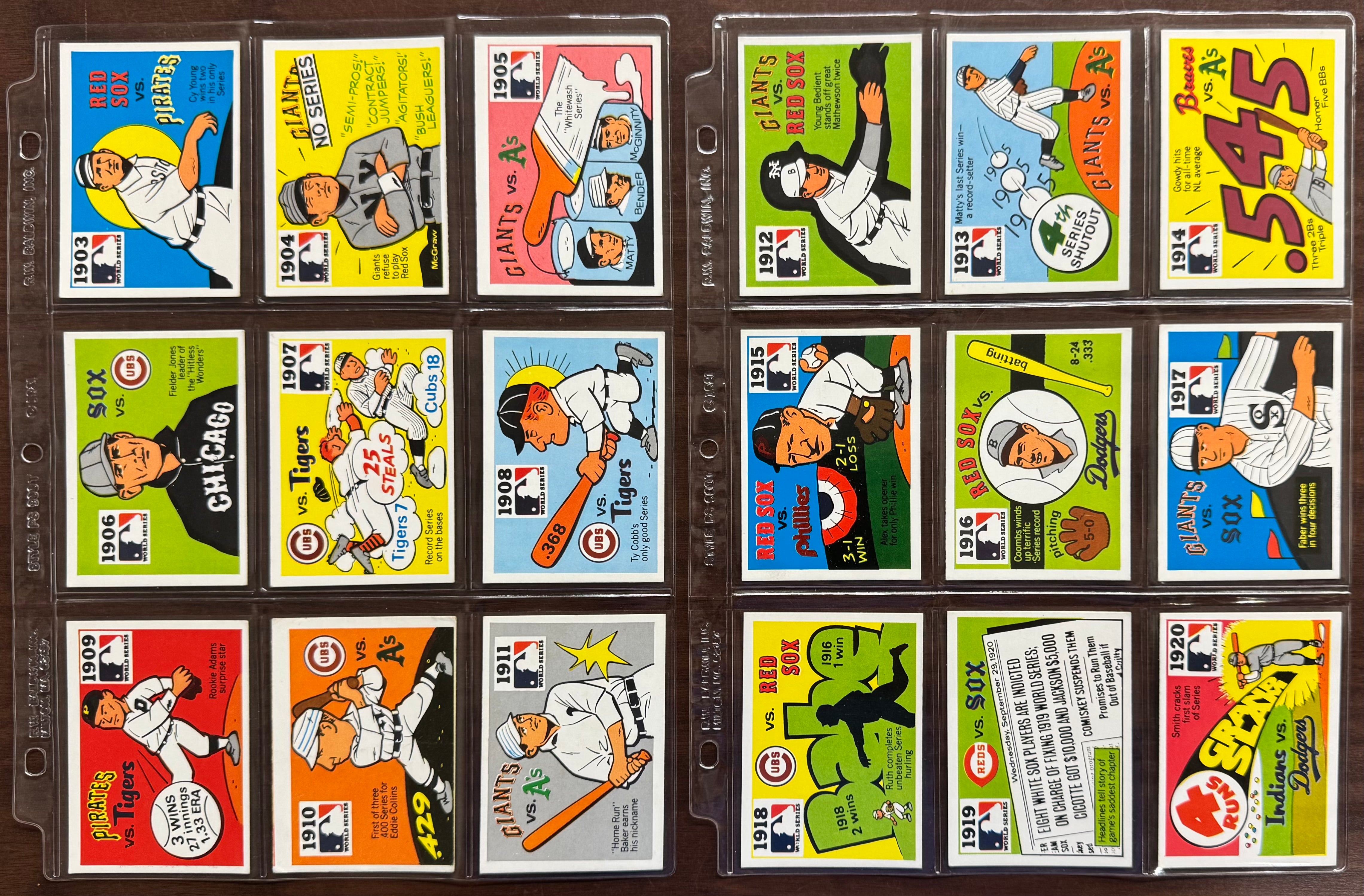1971 Fleer Laughlin World Series Baseball Complete Set (68/68) EX-NM