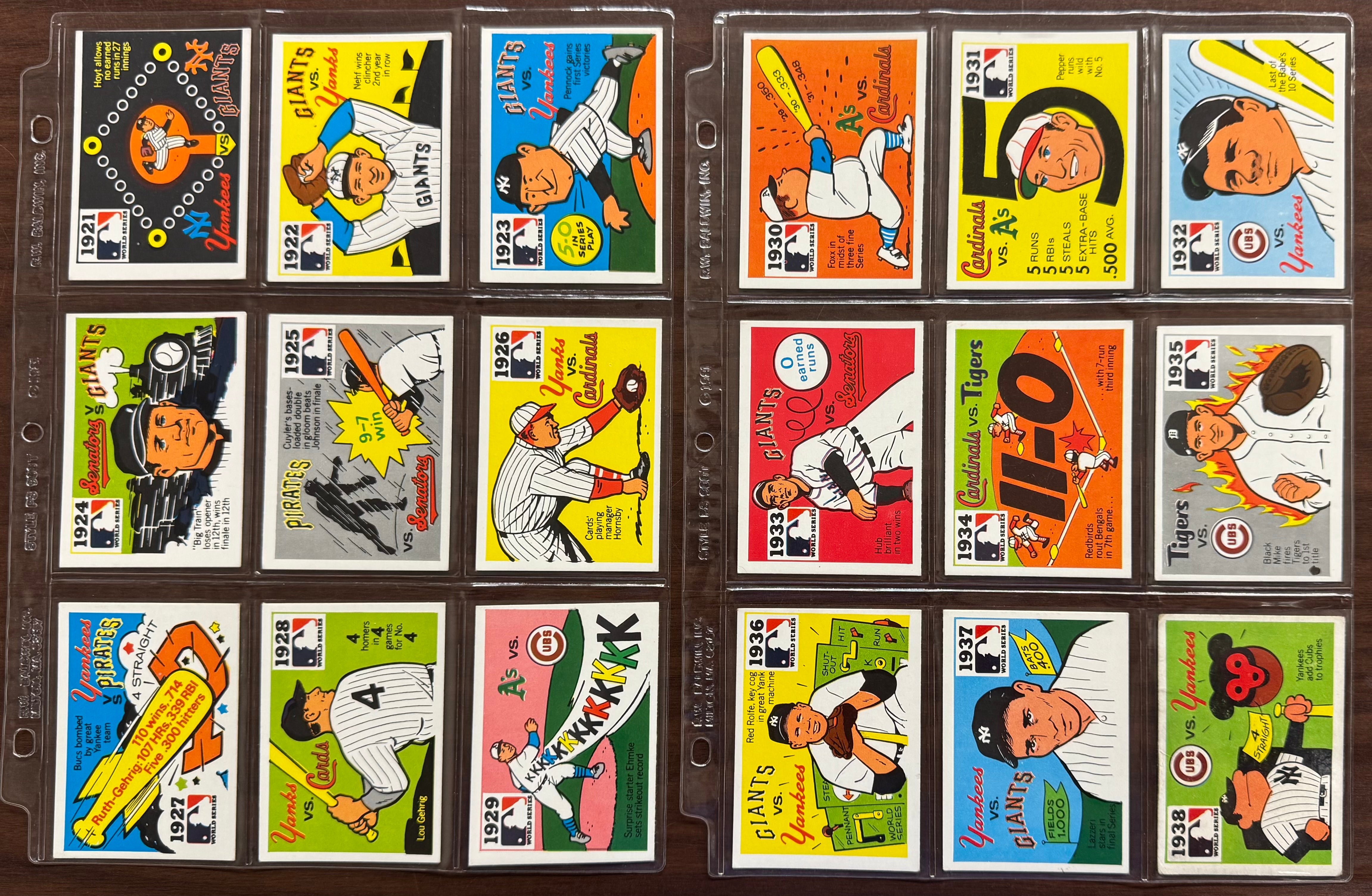 1971 Fleer Laughlin World Series Baseball Complete Set (68/68) EX-NM