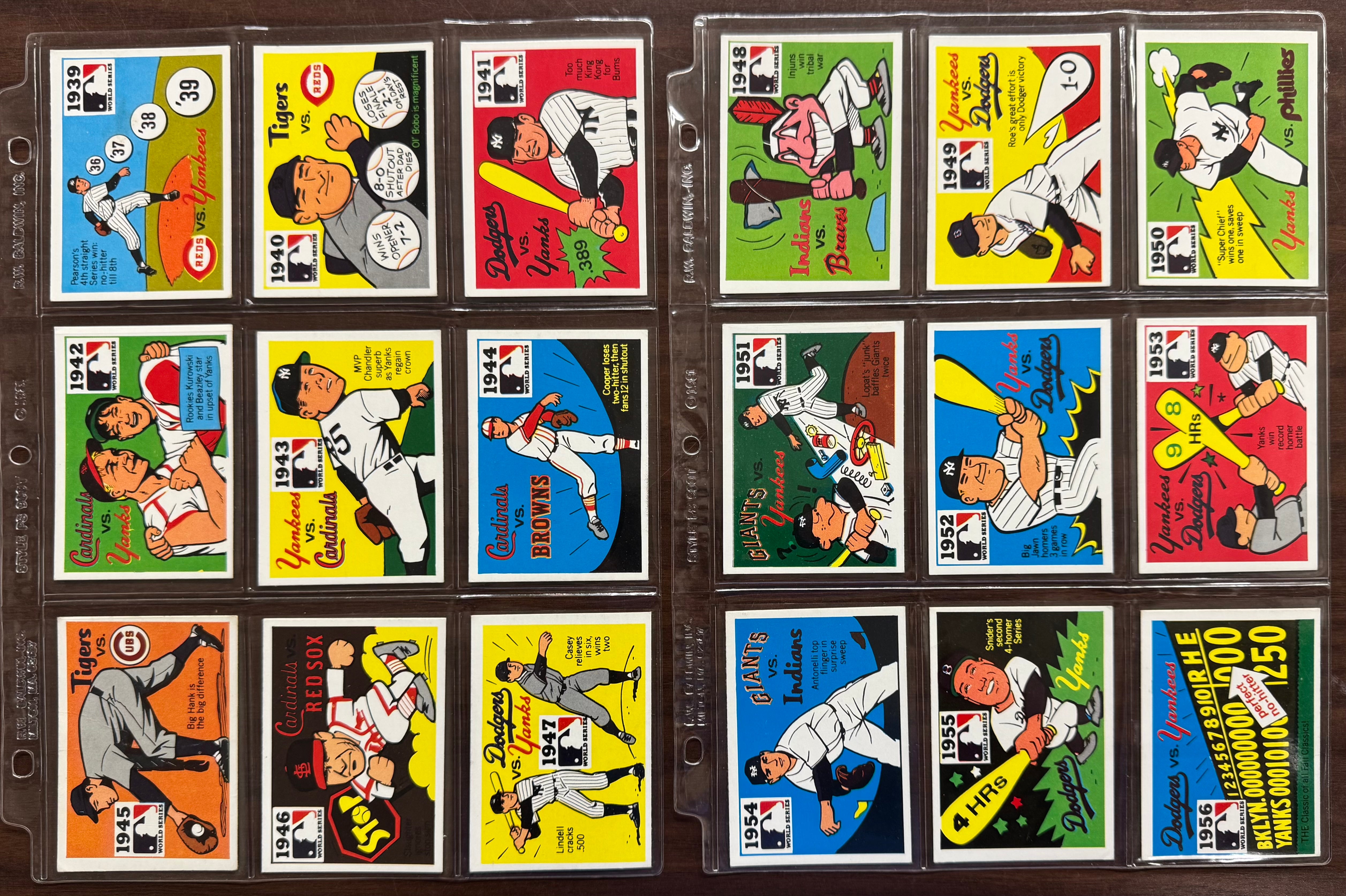 1971 Fleer Laughlin World Series Baseball Complete Set (68/68) EX-NM