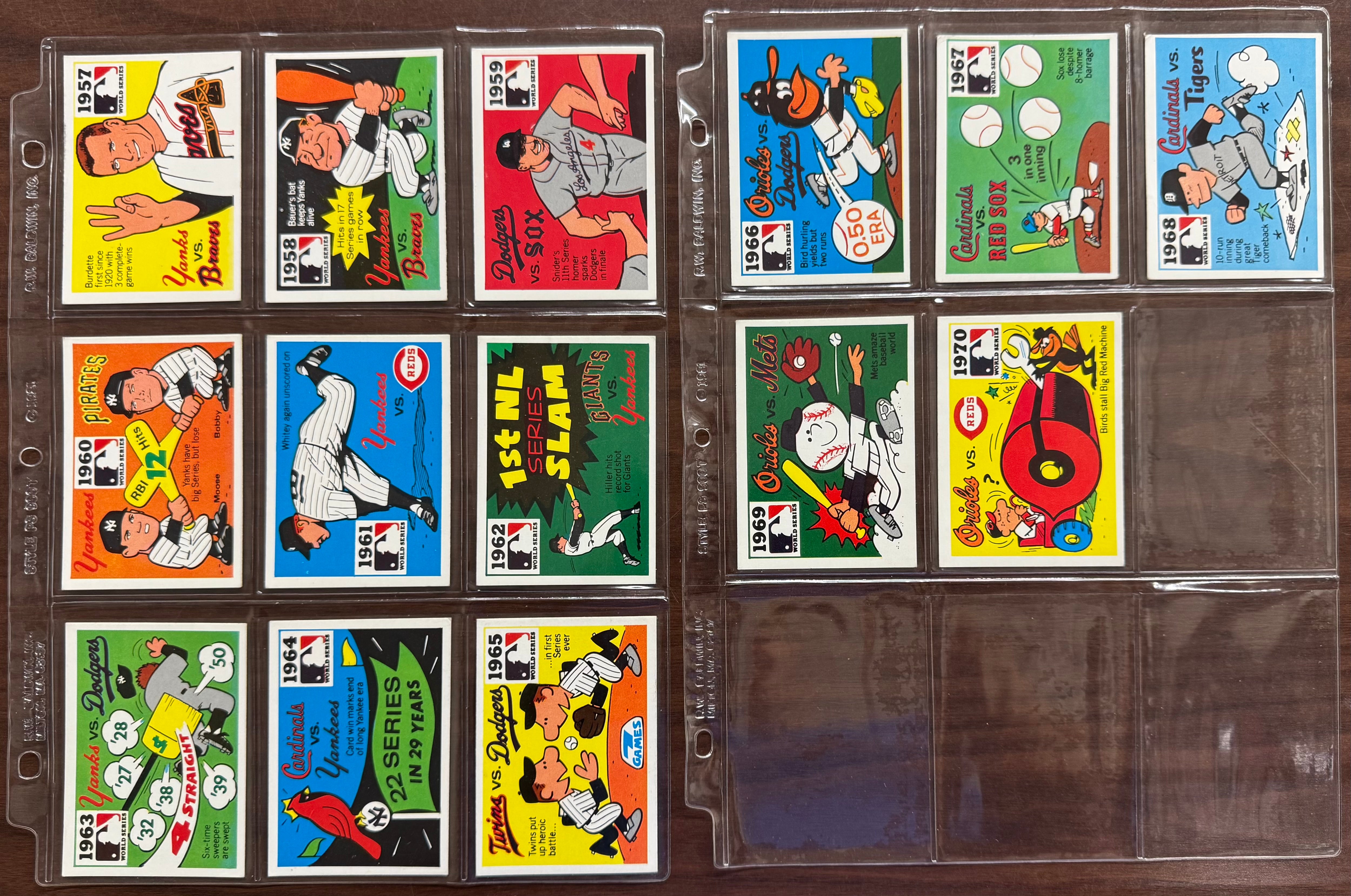 1971 Fleer Laughlin World Series Baseball Complete Set (68/68) EX-NM