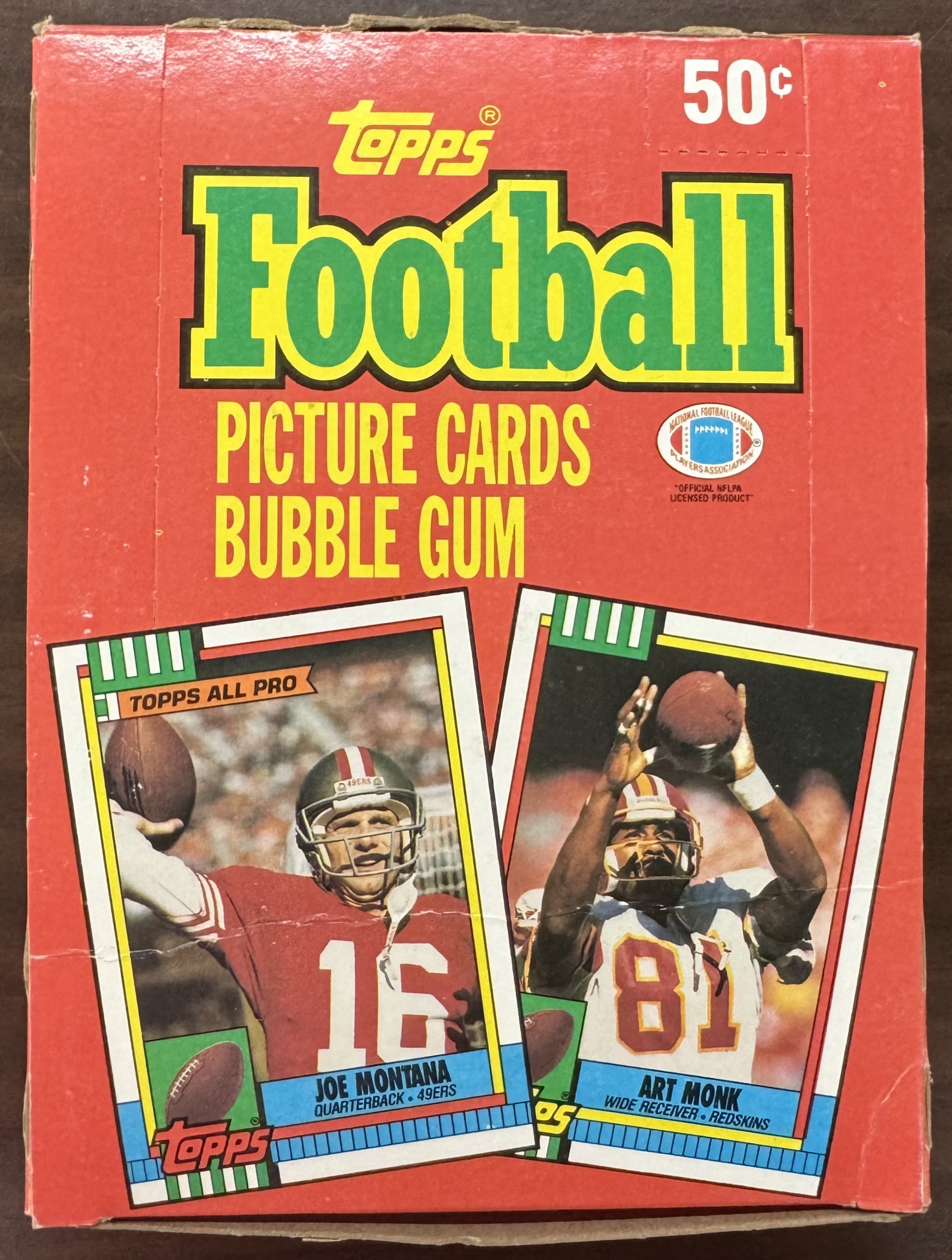 1990 Topps Football Factory Wax Box