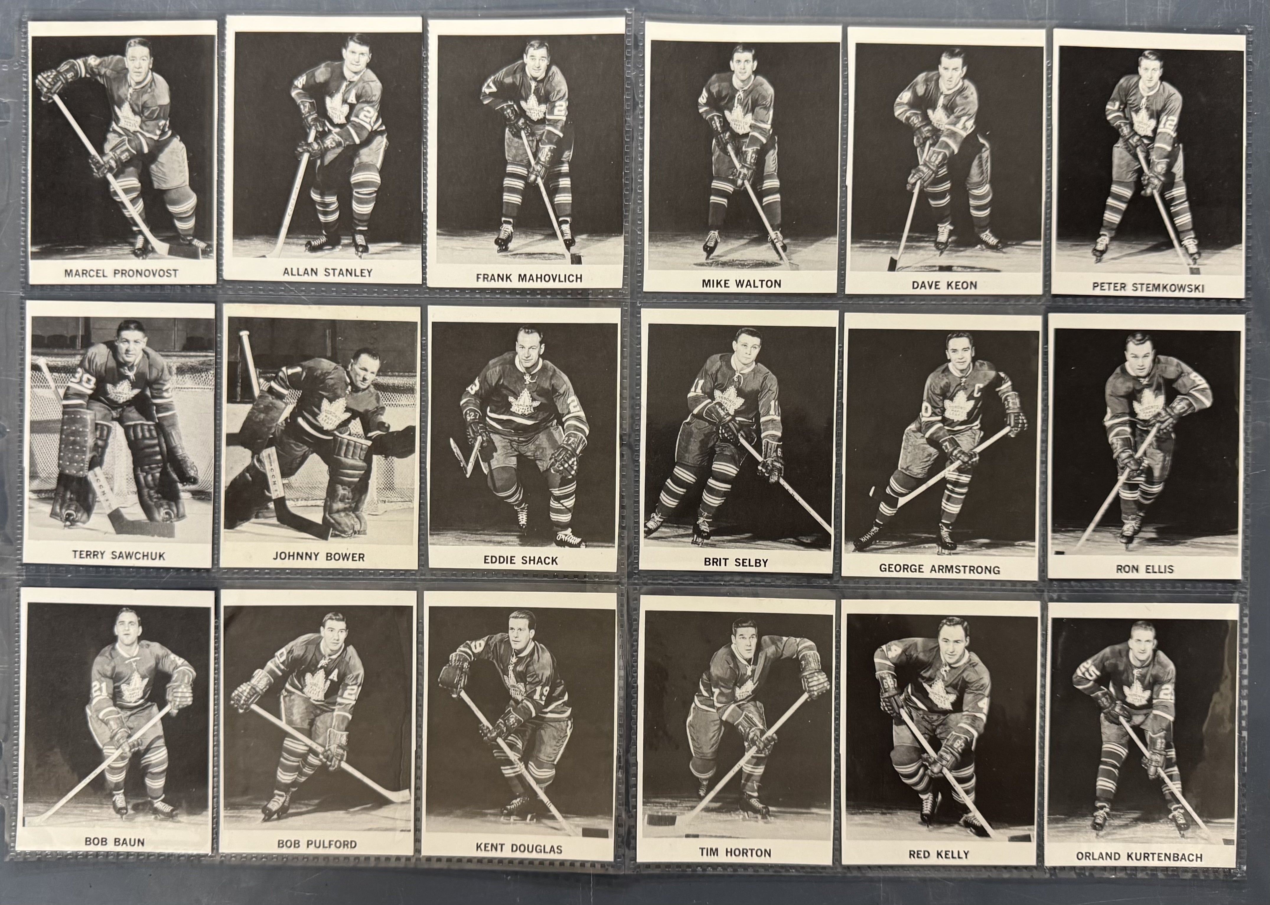 1965/66 Coca-Cola Hockey Toronto Maple Leafs Team Set (18) NM