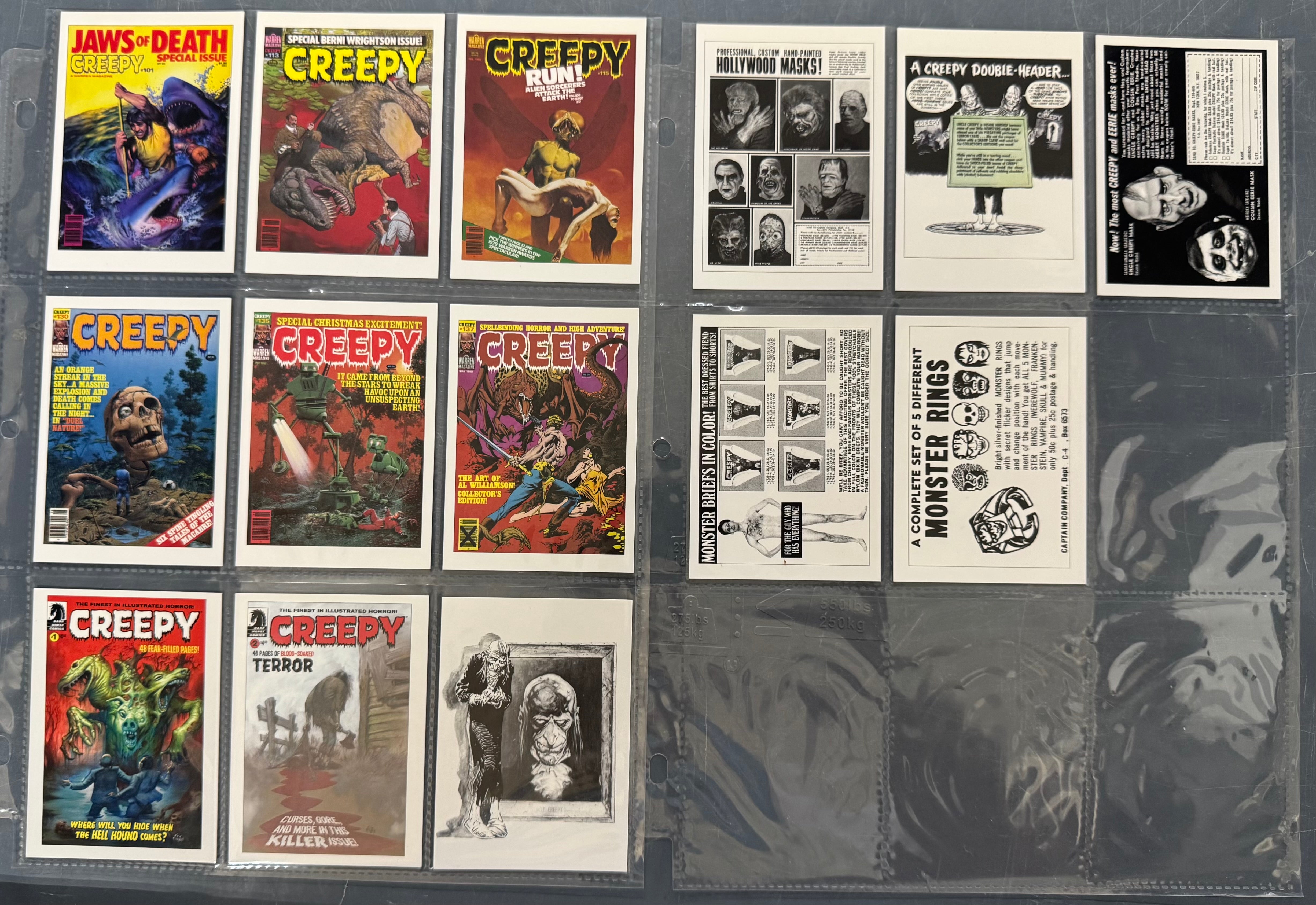 2010 Dark Horse Comics CREEPY Complete Trading Card Set (50/50) NM