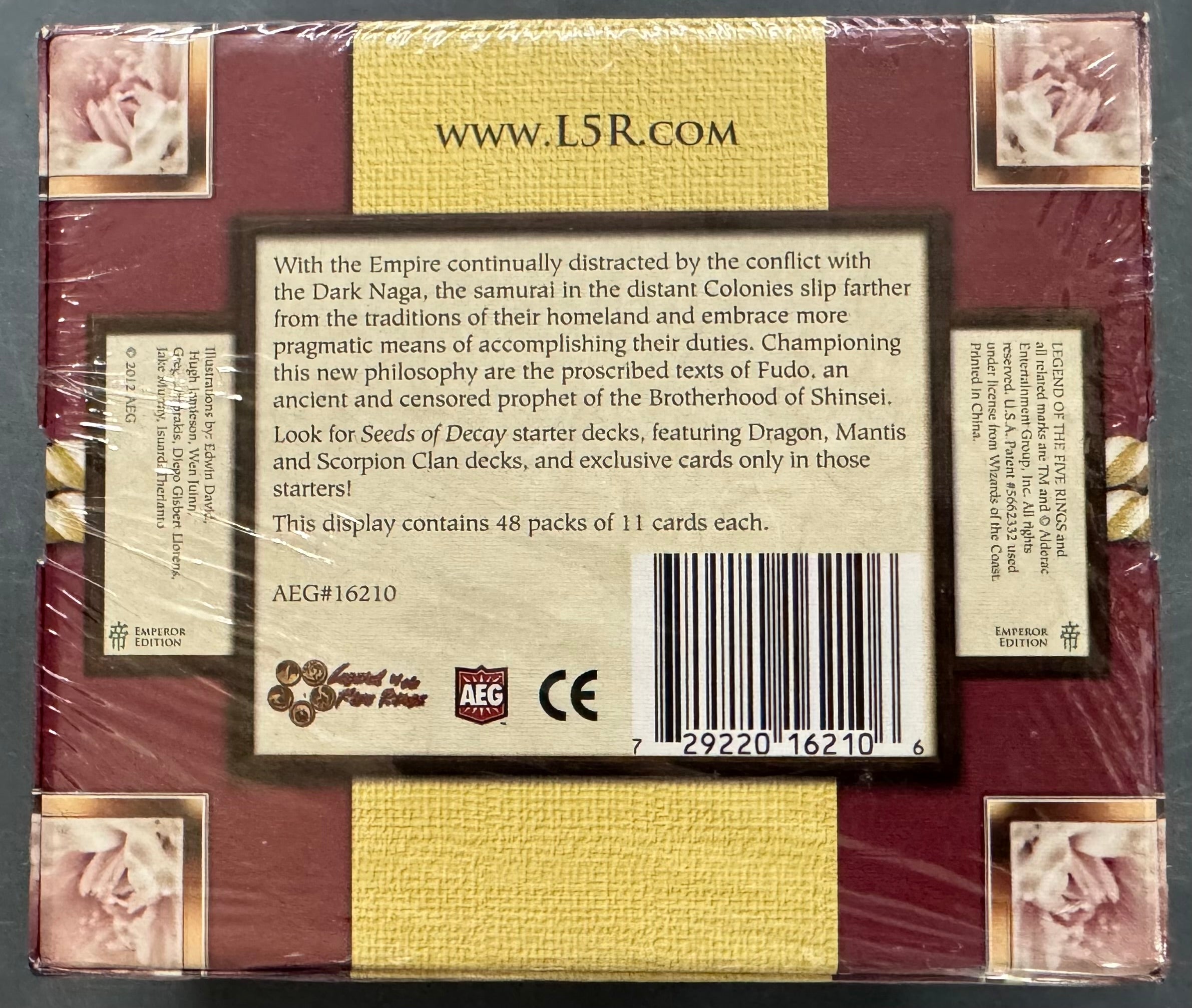 2012 AEG Legend of the Five Rings Seeds of Decay Booster Box