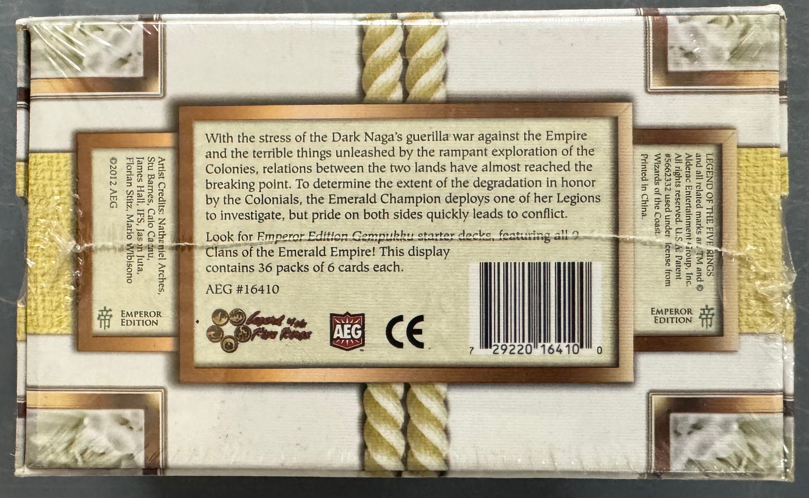 2012 AEG Legend of the Five Rings Gempukku Emperor Edition Booster Box