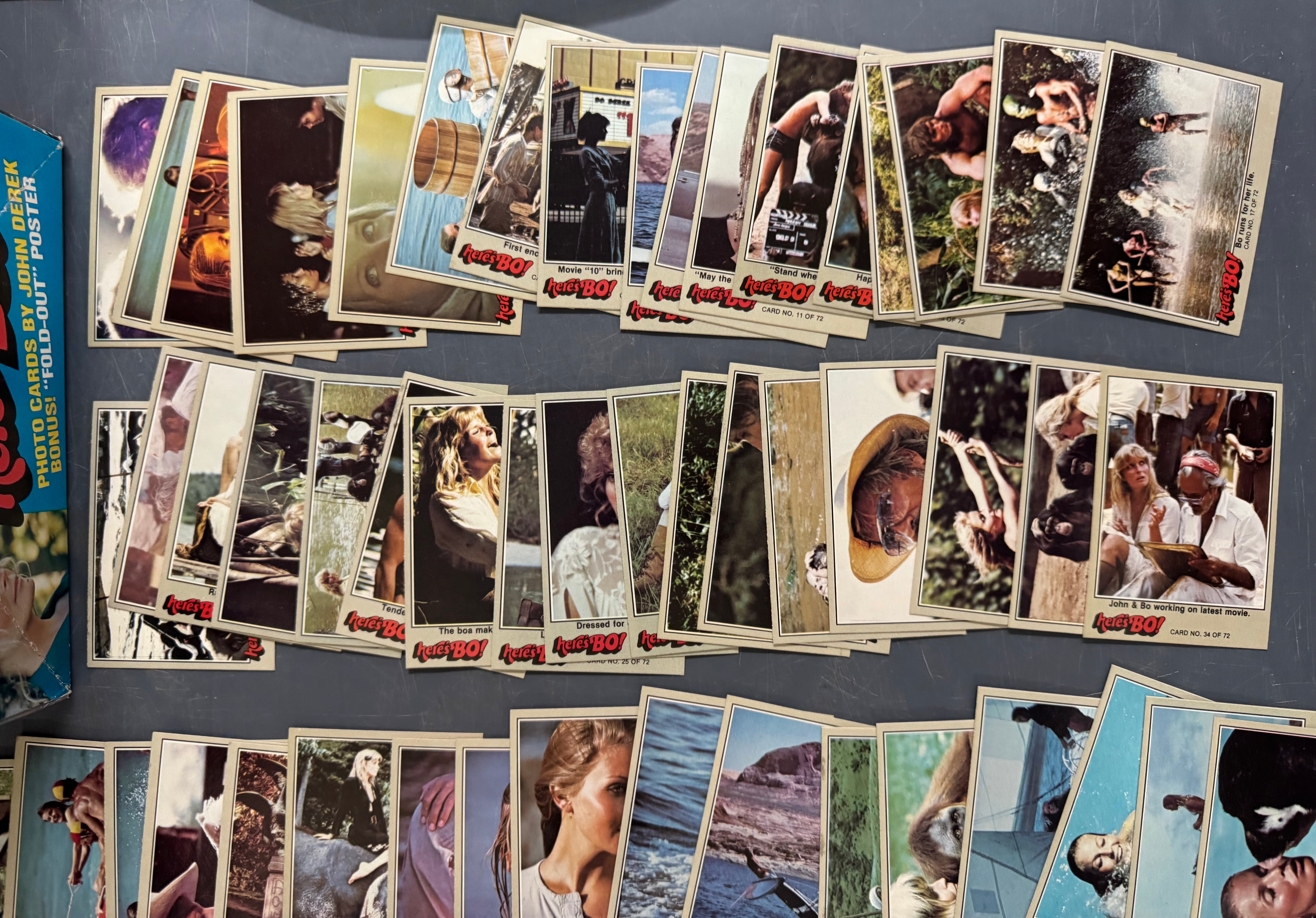 1981 Fleer Here's Bo! Complete Card Set (72/72) W/ Posters, Box, Wrapper NM