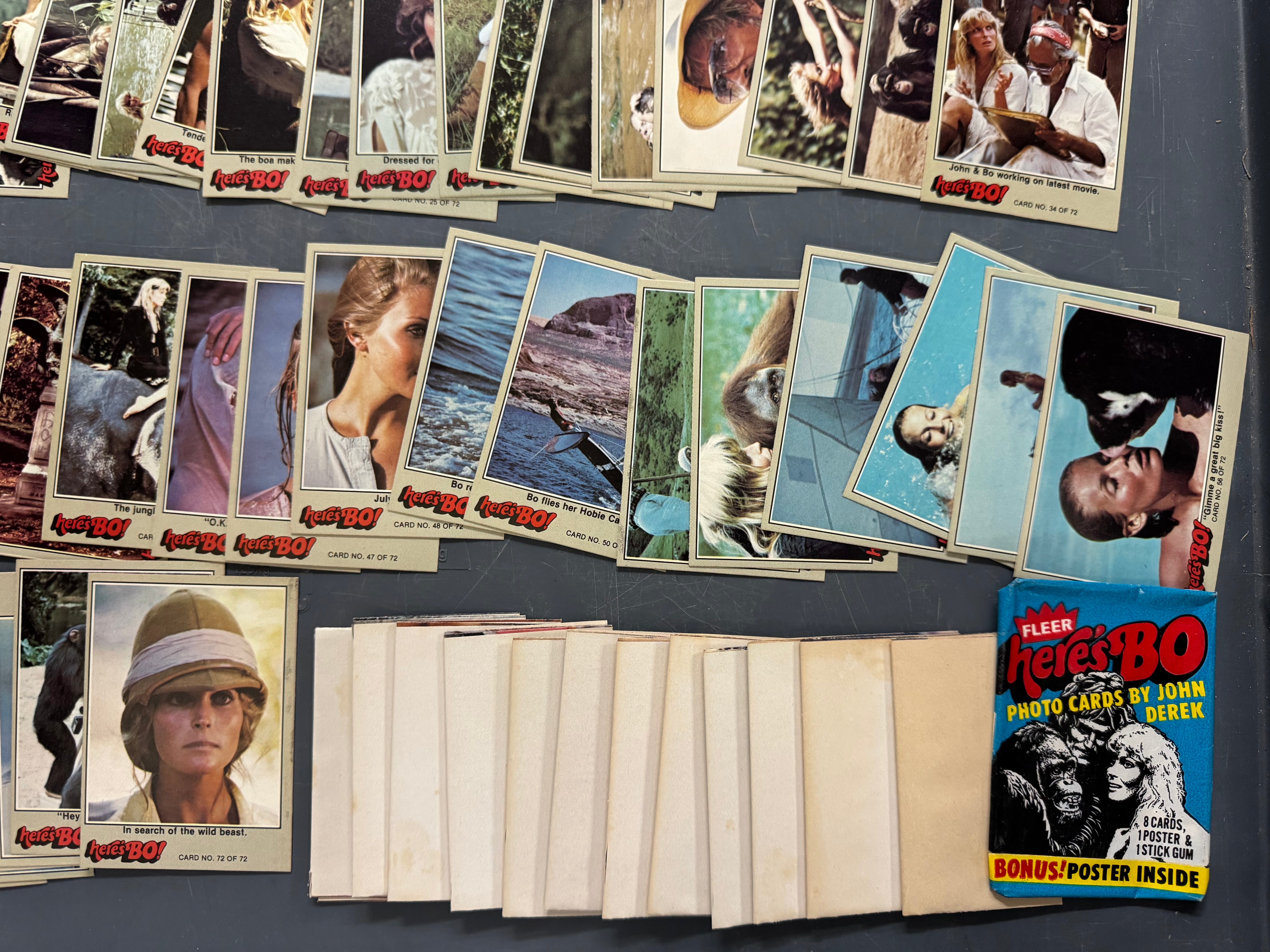 1981 Fleer Here's Bo! Complete Card Set (72/72) W/ Posters, Box, Wrapper NM