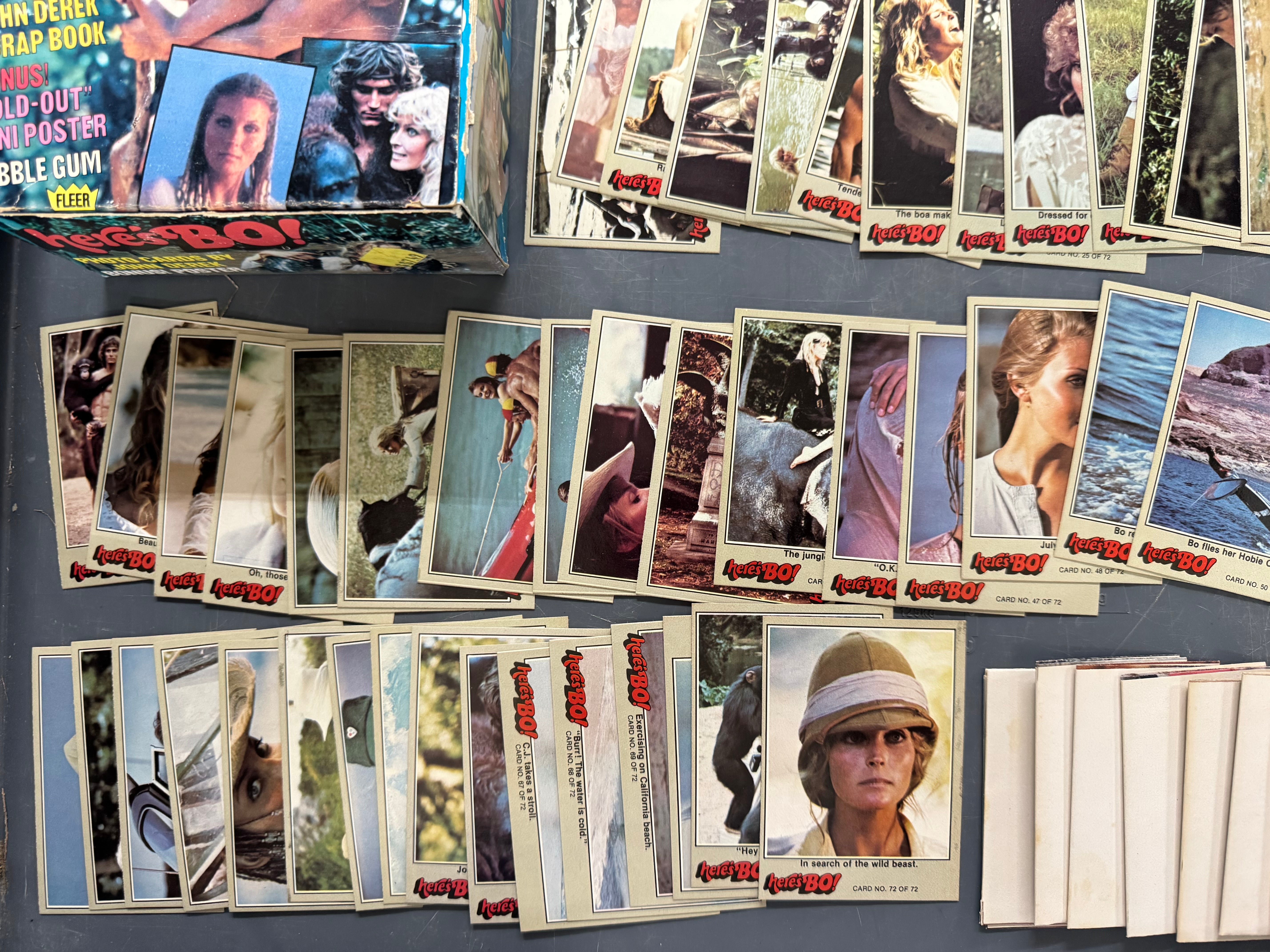 1981 Fleer Here's Bo! Complete Card Set (72/72) W/ Posters, Box, Wrapper NM