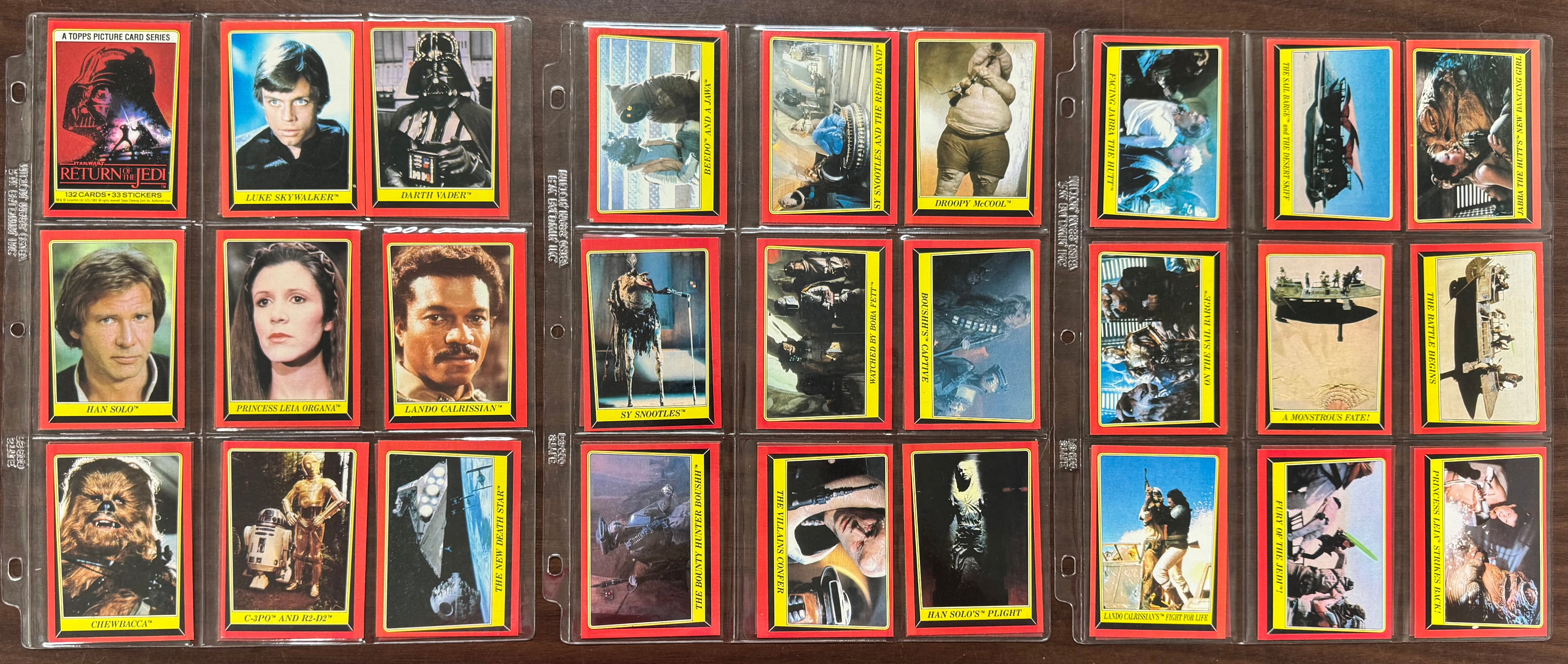 1983 Topps Return of the Jedi Complete Set (132/132) W/ Stickers (33/33) NM