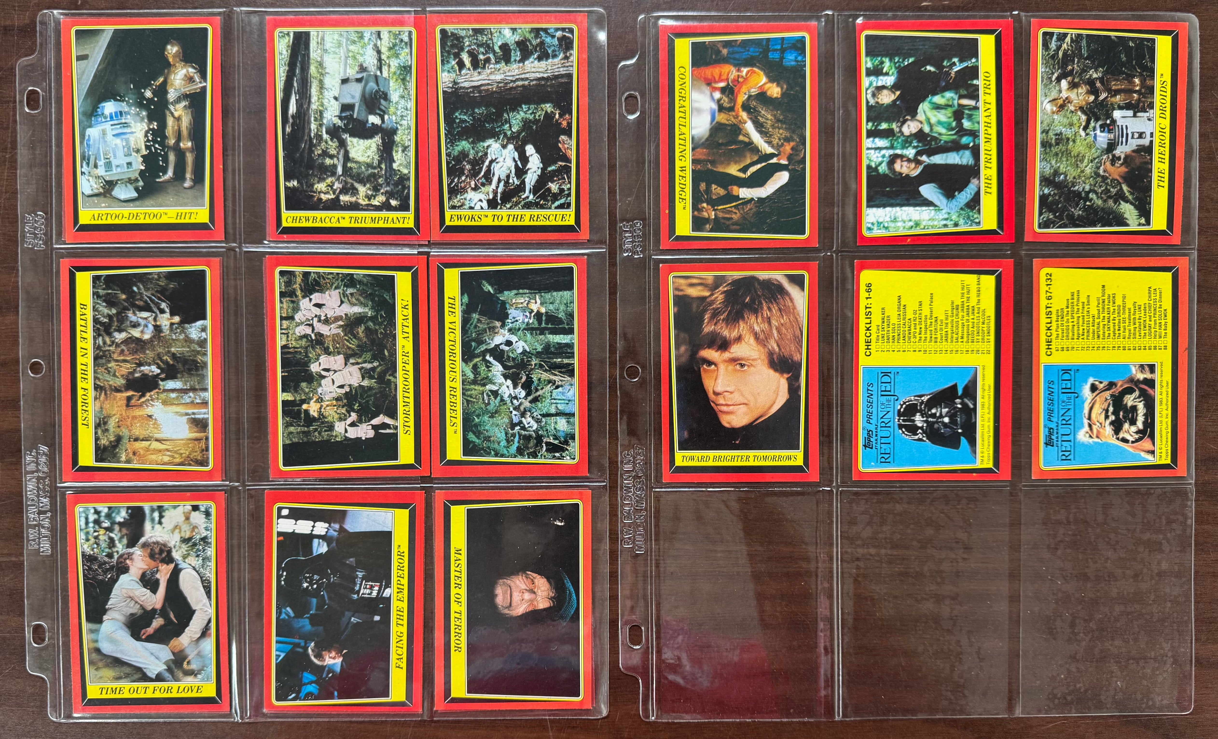 1983 Topps Return of the Jedi Complete Set (132/132) W/ Stickers (33/33) NM