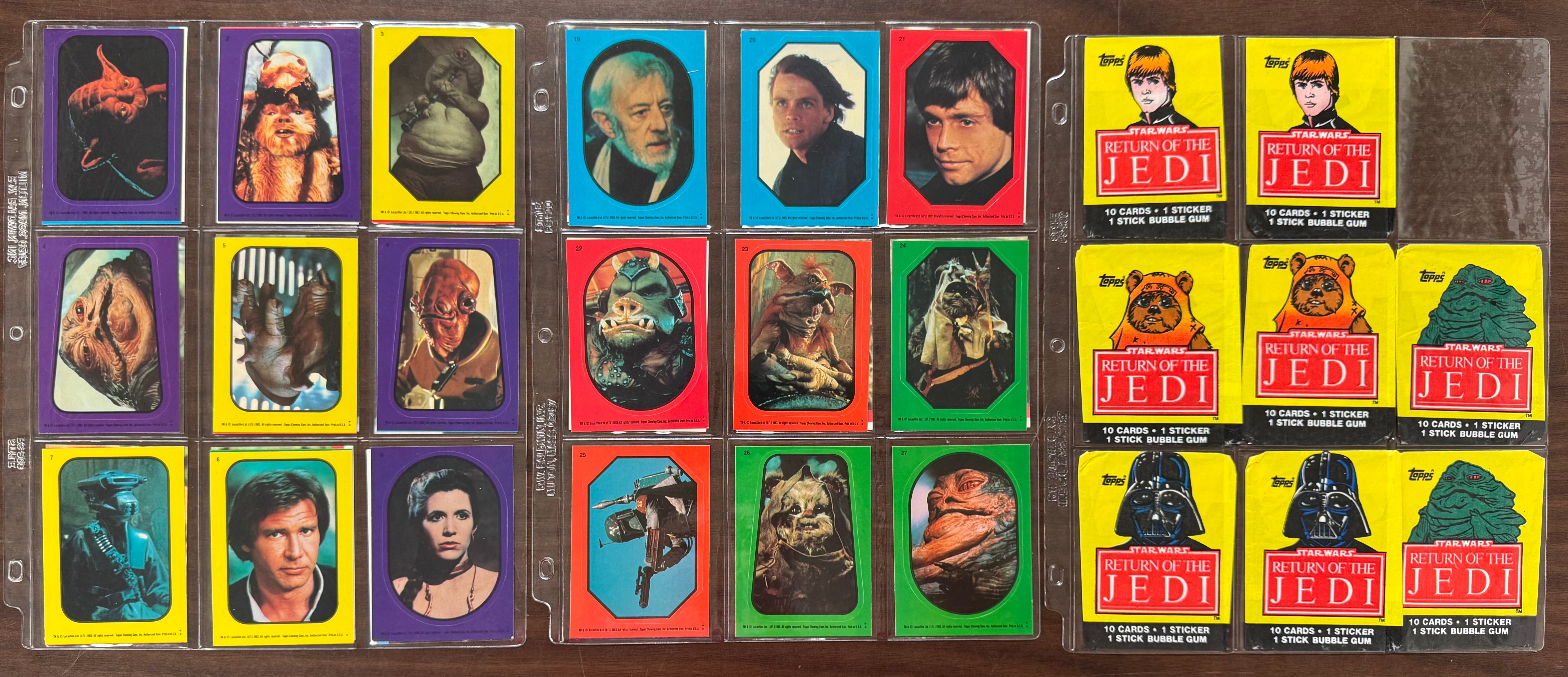1983 Topps Return of the Jedi Complete Set (132/132) W/ Stickers (33/33) NM