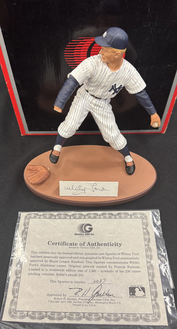 1990 Gartlan Whitey Ford Signed Autograph Numbered Limited Edition Figurine