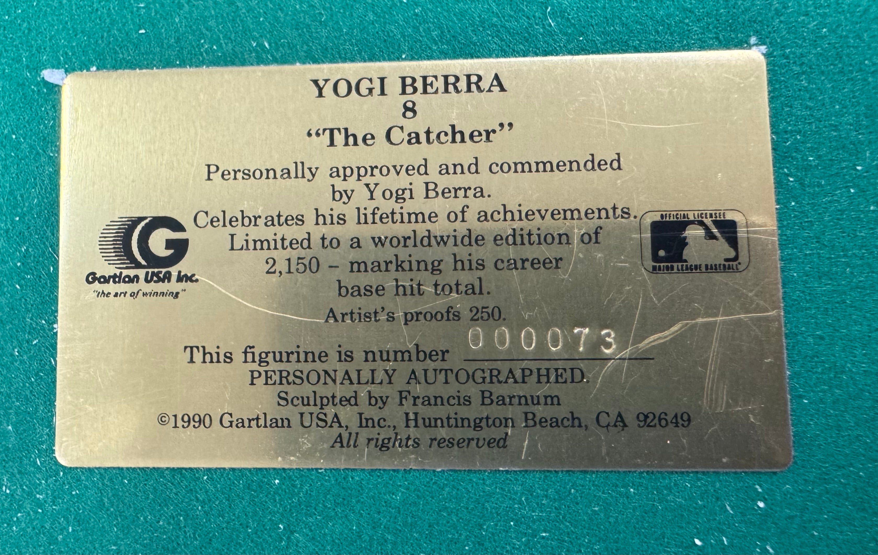 1990 Gartlan Yogi Berra Signed Autograph Numbered Limited Edition Figurine