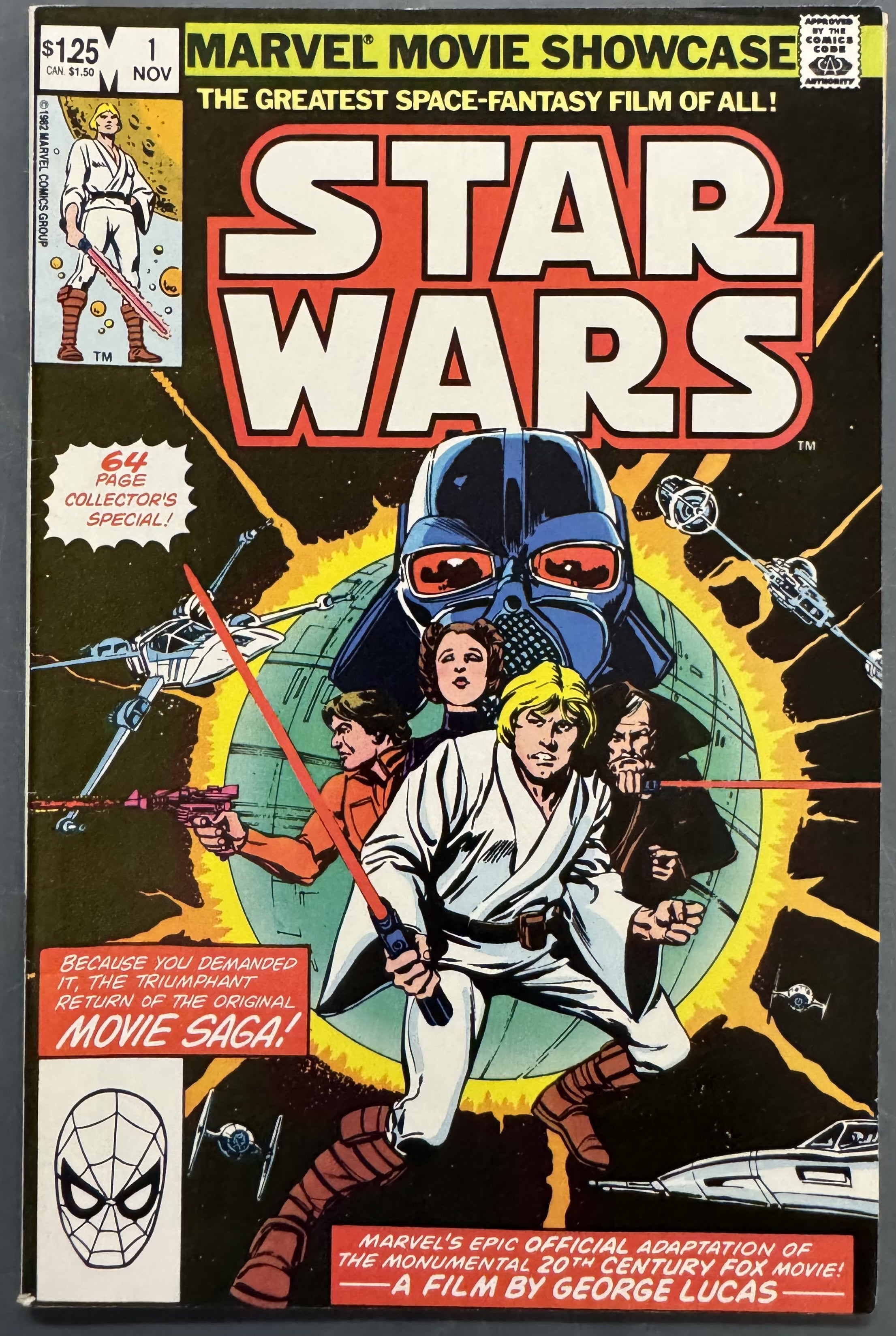1982 Marvel Comics Star Wars #1 Movie Showcase Comic Book VG