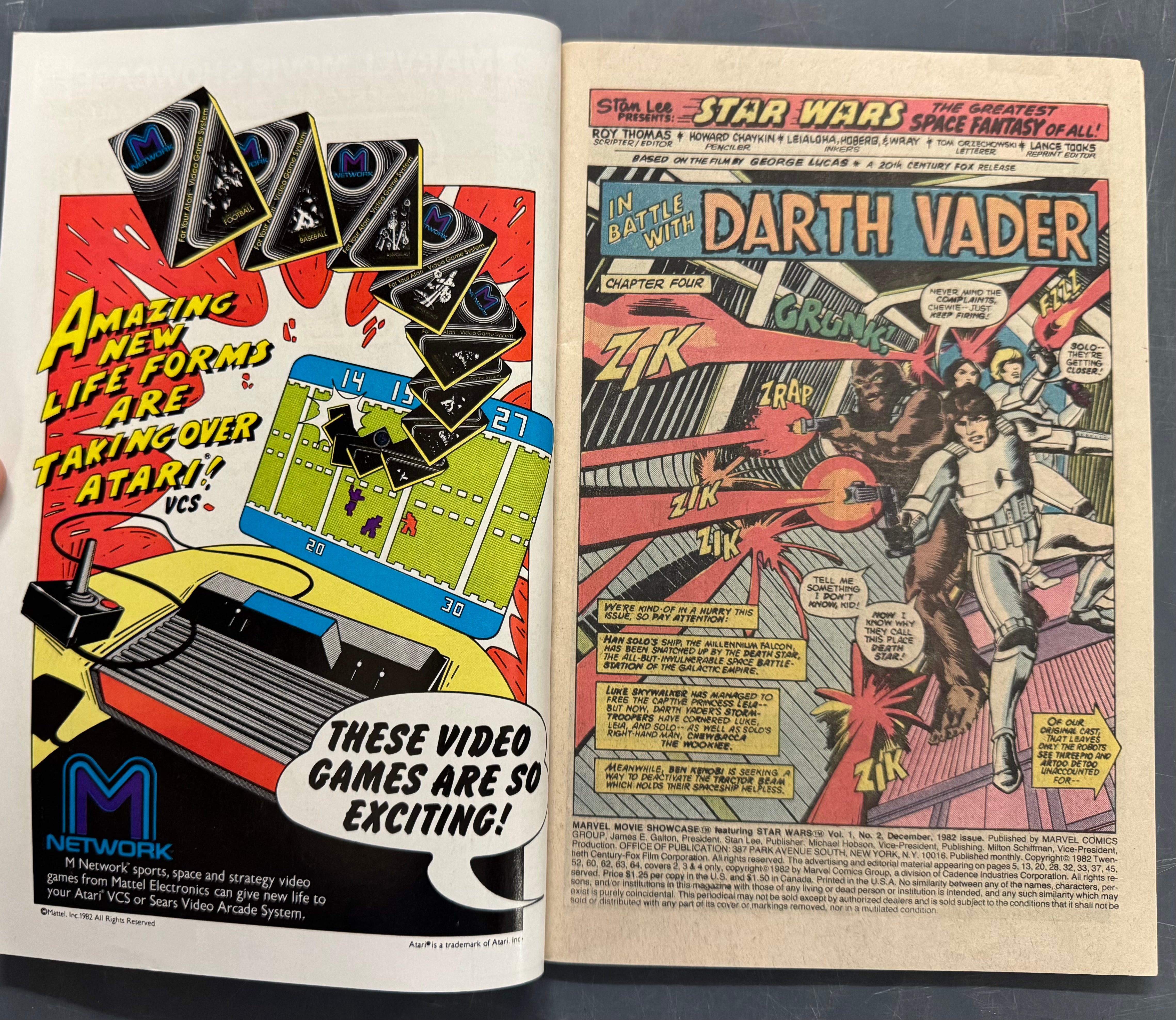 1982 Marvel Comics Star Wars #2 Movie Showcase Comic Book VF
