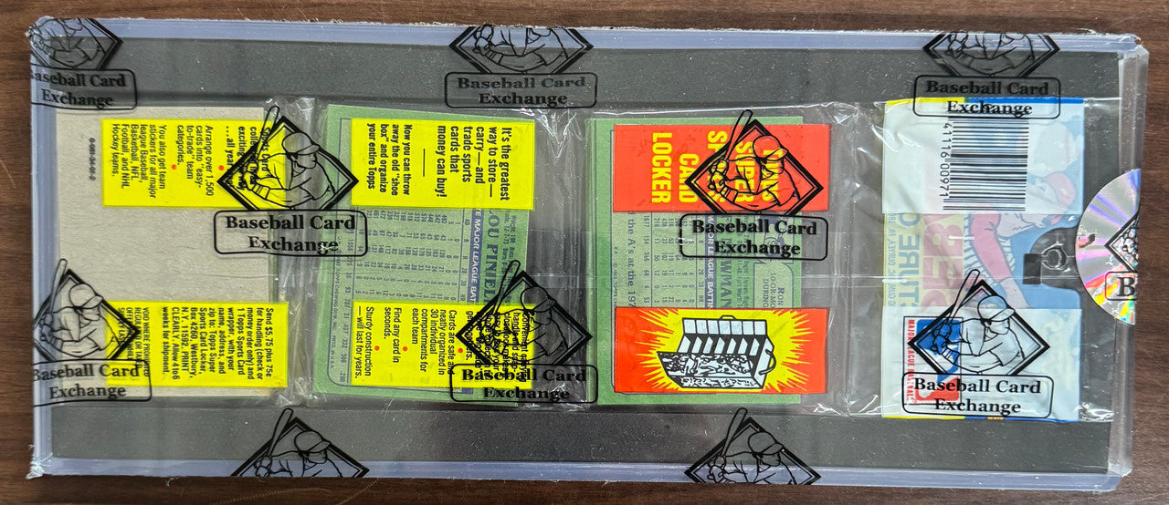 1982 Topps Baseball Rack Pack BBCE Wrapped & Sealed Blank Back Error On Back