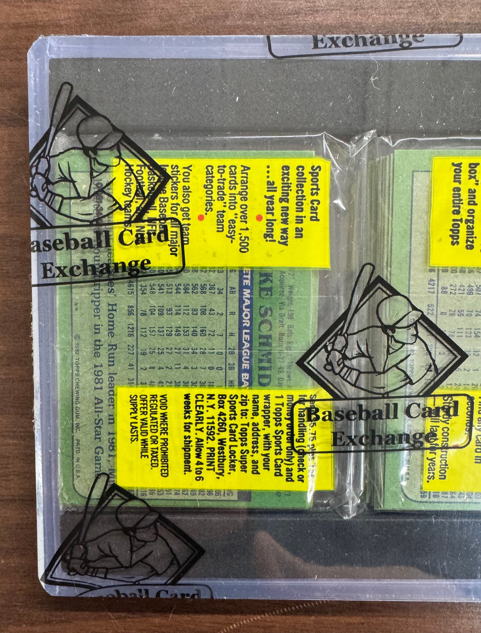 1982 Topps Baseball Rack Pack BBCE Wrapped & Sealed Mike Schmidt On Back +