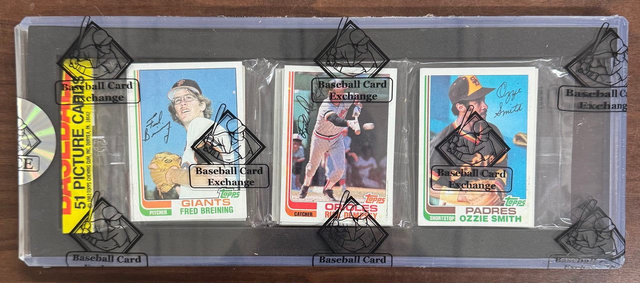 1982 Topps Baseball Rack Pack BBCE Wrapped & Sealed Ozzie Smith On Front